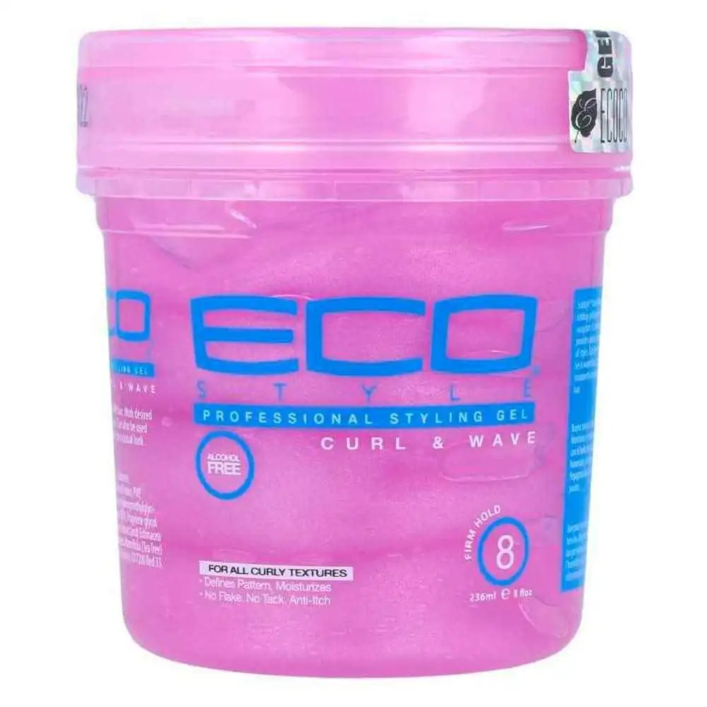 Eco Style Curl & Wave Pink Gel for curls definition and styling product