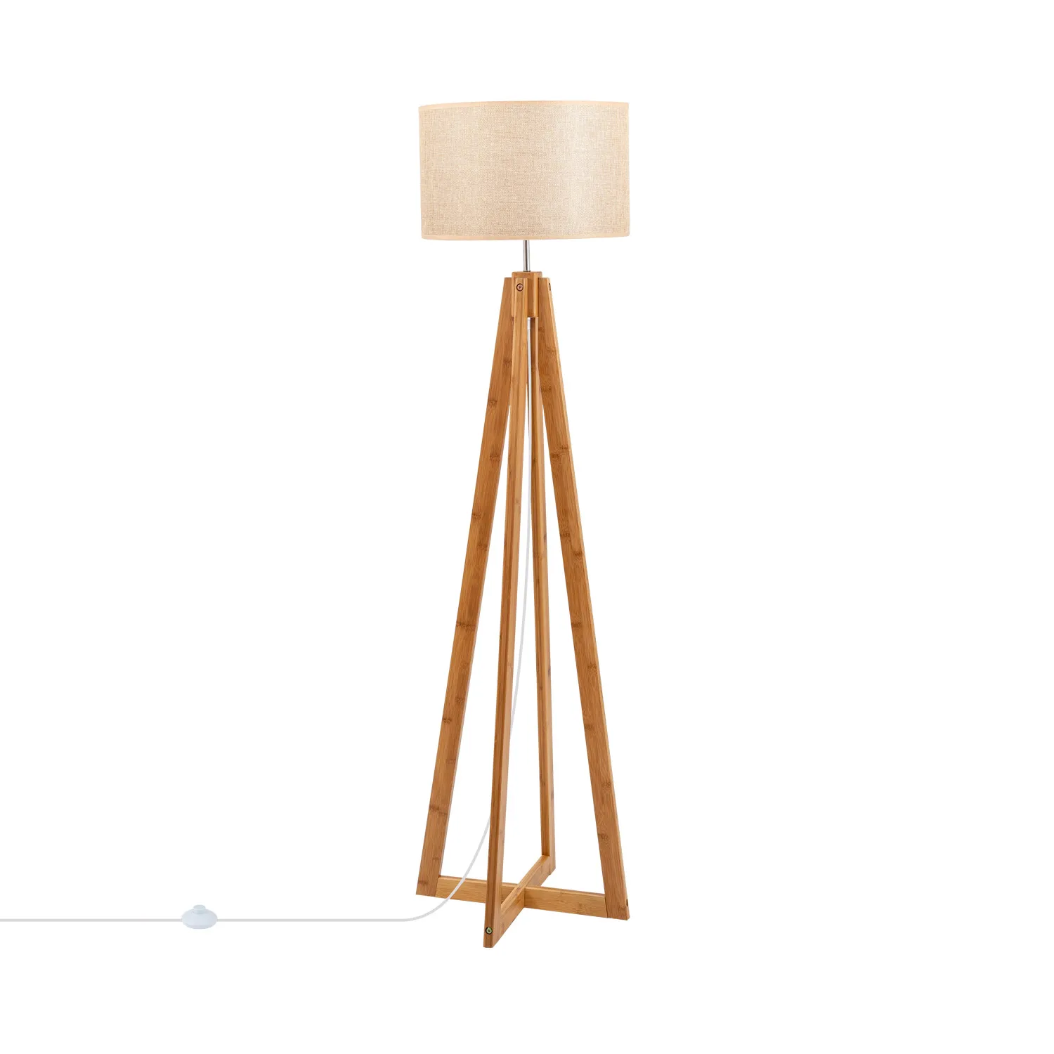 Ledkia Lámpara de Pie Bambú Korsade - Diseño Moderno