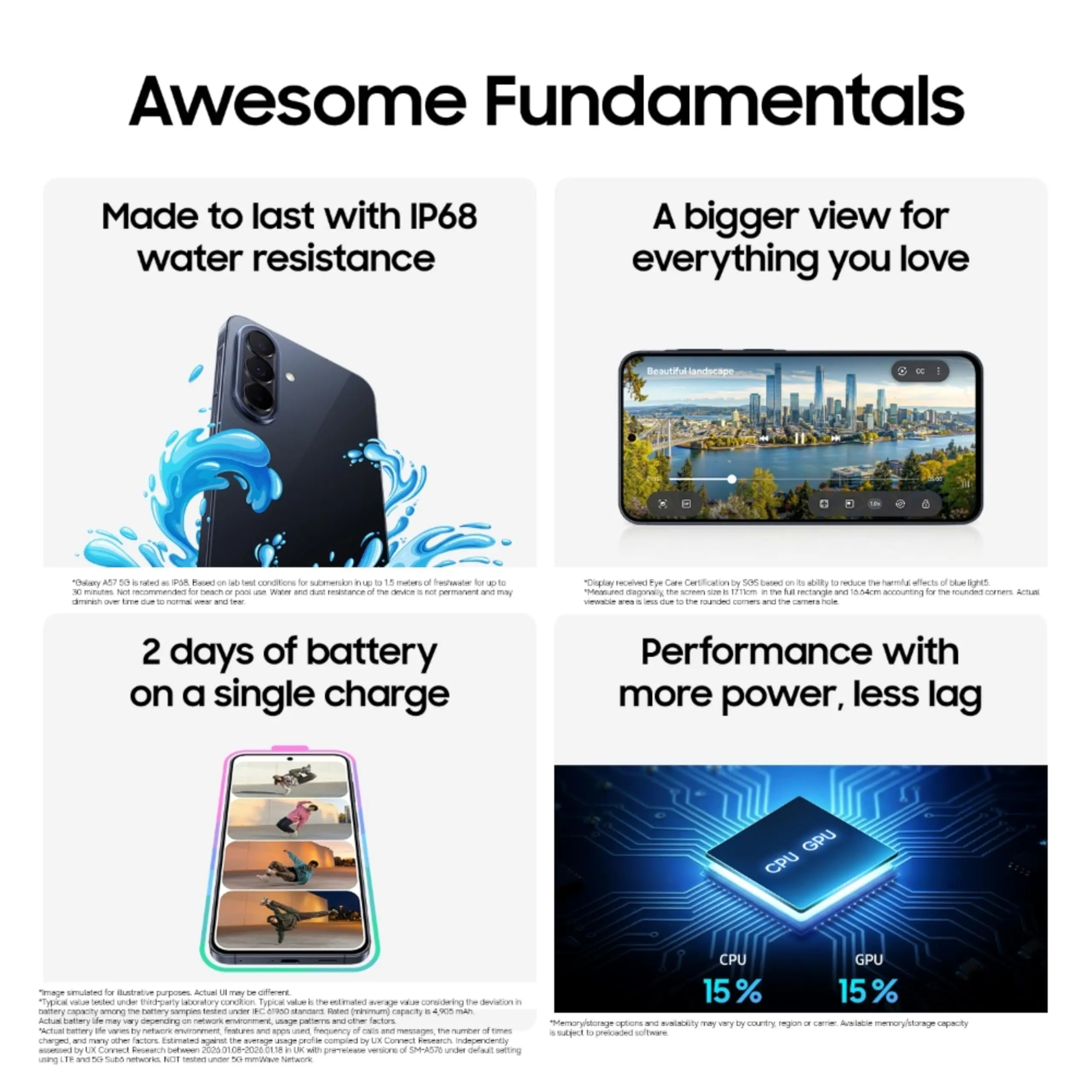 Samsung Galaxy A57 5G 8GB RAM , 128GB/256 GB ROM / 6,7″ Super AMOLED Plus FHD+ Versión EU 6