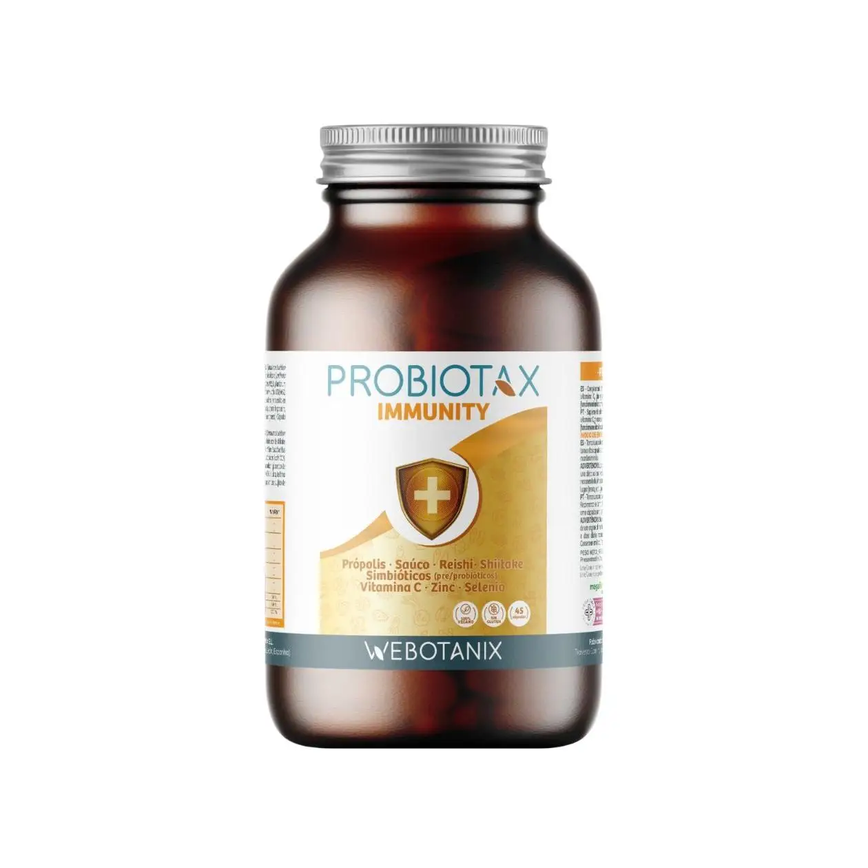 WeBotanix | Probiotax Immunity Cápsulas | Probióticos Megaflora 9, Própolis, Reishi y Saúco, Vitamina C, Zinc y Selenio