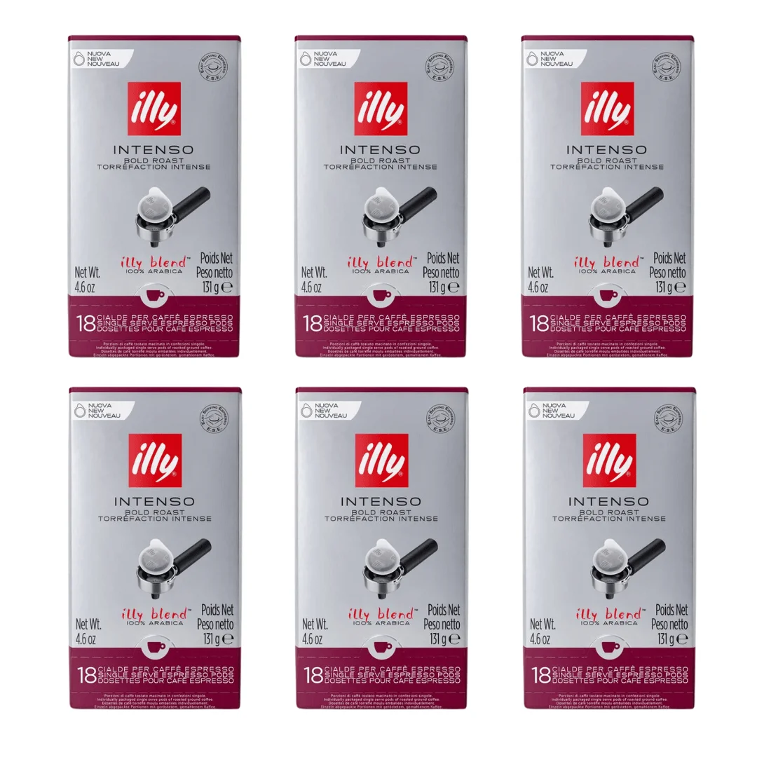 Illy cafe pack 6 monodose e.s.e intenso - 18 units - qumir