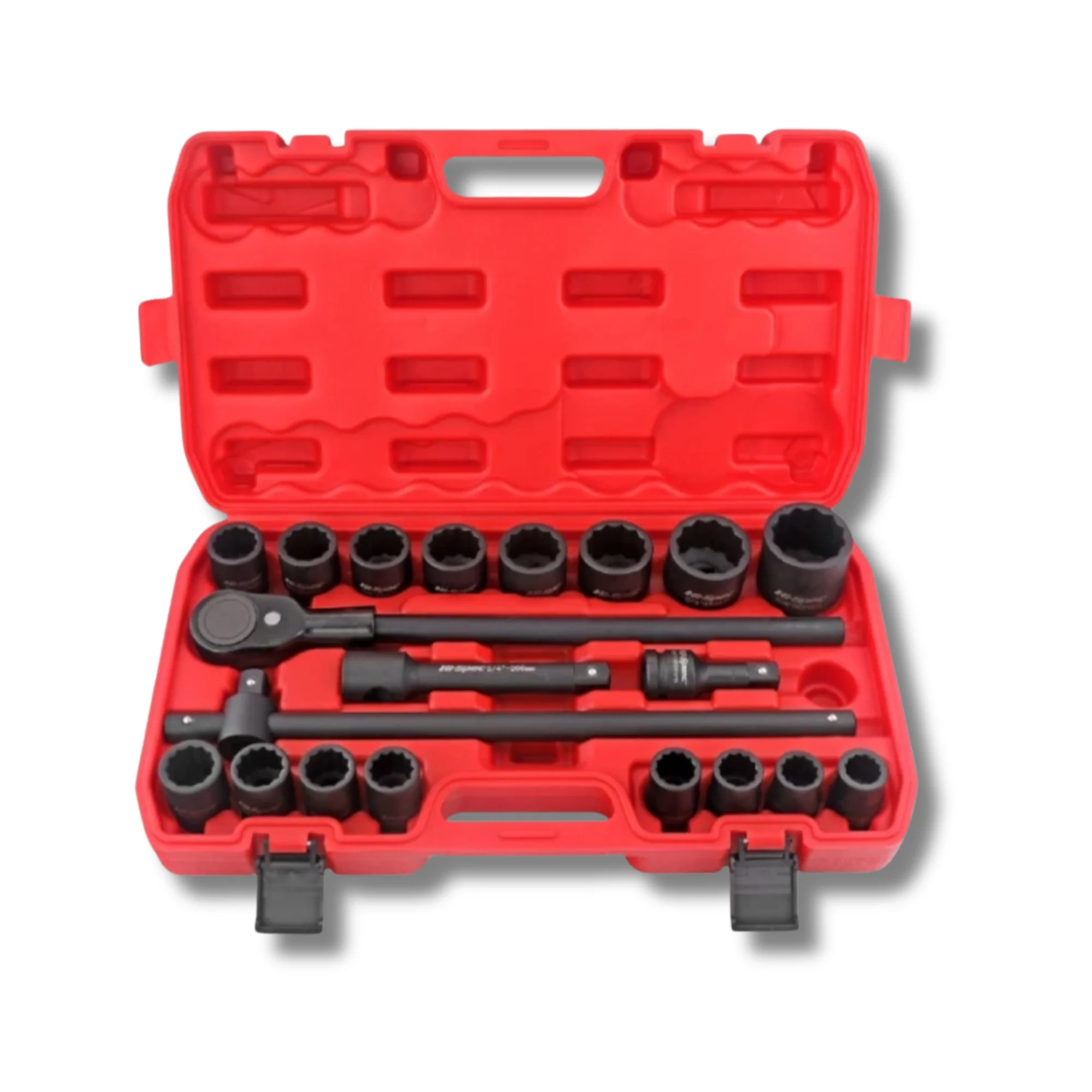 Maletín herramientas 3/4" XXL 21-50mm, 21 piezas – Para maquinaria y trabajos pesados, Vasos cromo molibdeno reforzado… — oferta en AliExpress