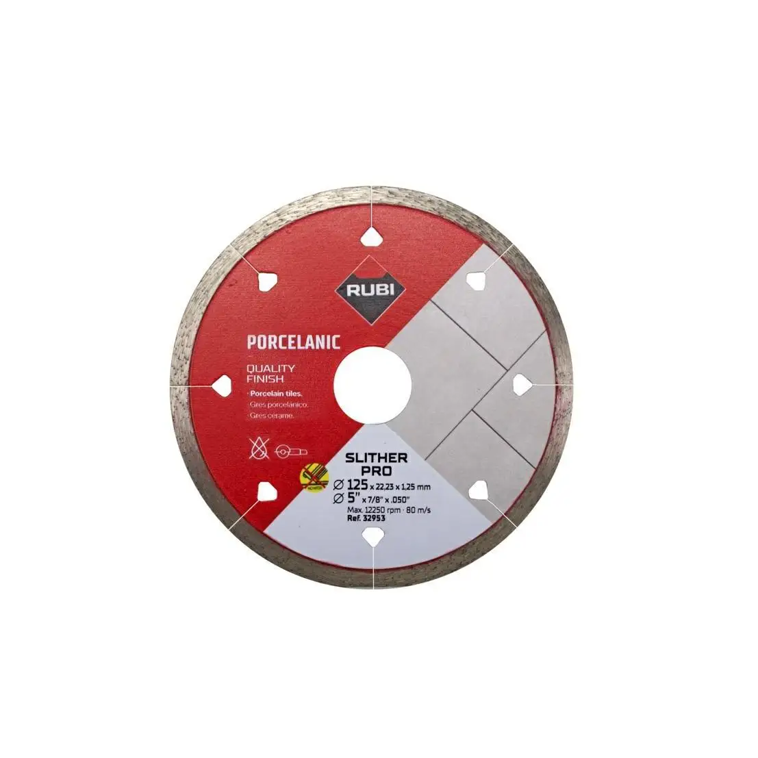 RUBI SLITHER BLADE 125 PRO diamond disc, ideal for mini grinder discs with high-performance cutting.