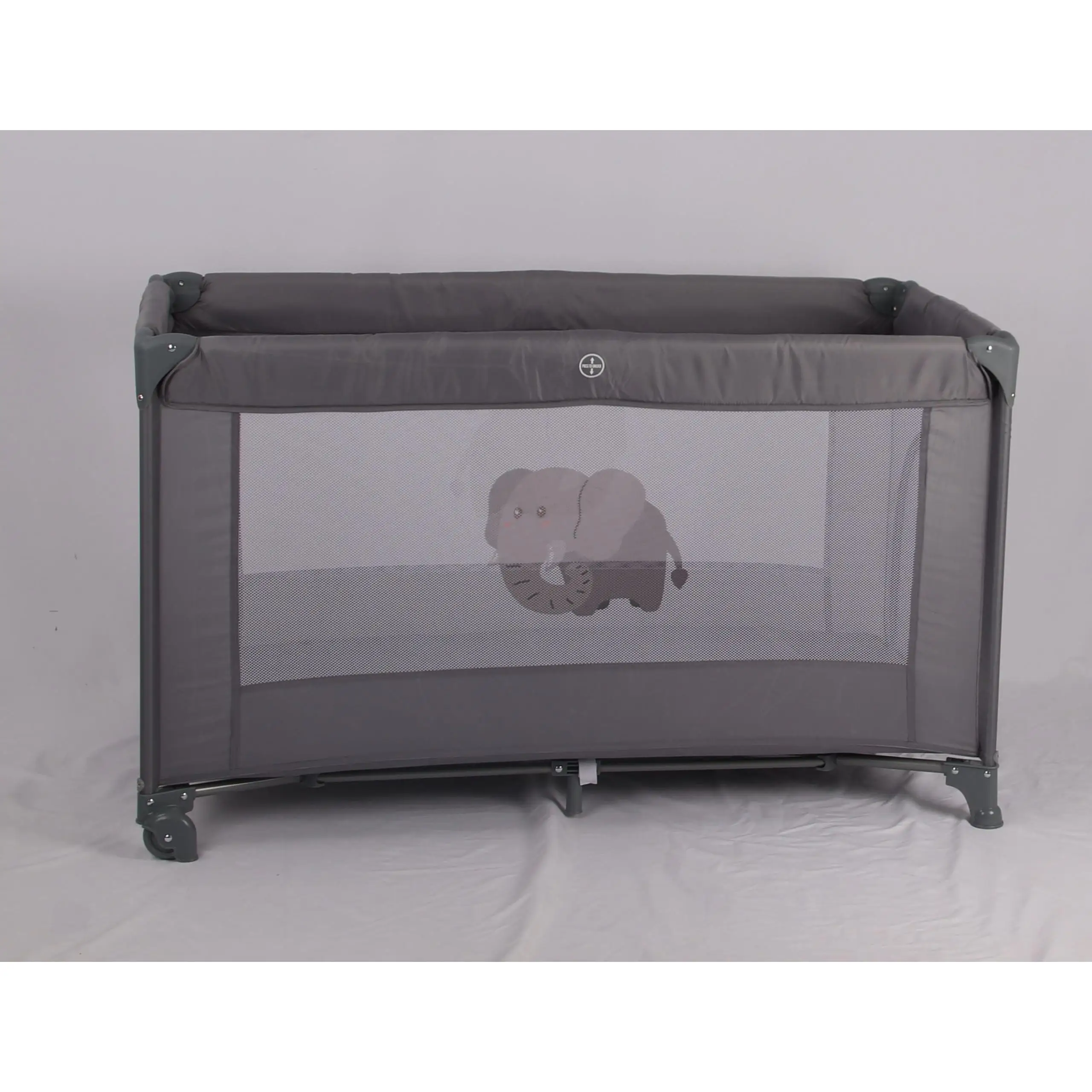 Toral Cuna de Viaje Bebe con Colchon - Parque Cuna Bebe 2 en 1, Ideal para Casa y Viaje, Práctico Parque Infantil para Jugar Modelo Adventure Gris