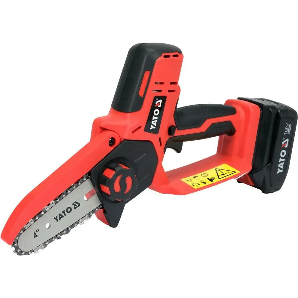 Yato YT-828135 Motosierra Inalámbrica 18V 4 Pulgadas con Batería 1 x 2 Ah y Cargador