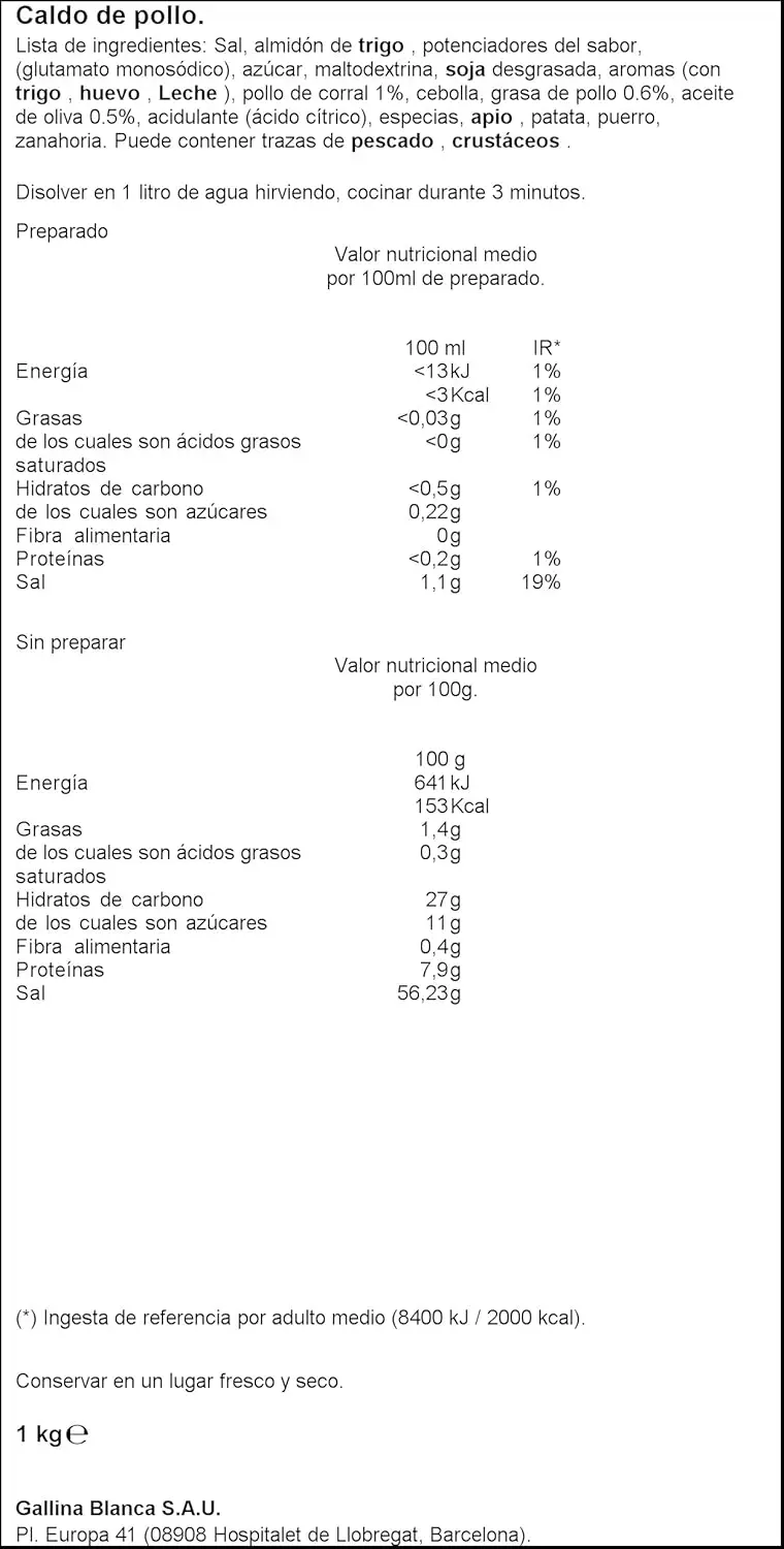 Avecrem chicken broth jar 1000 grams