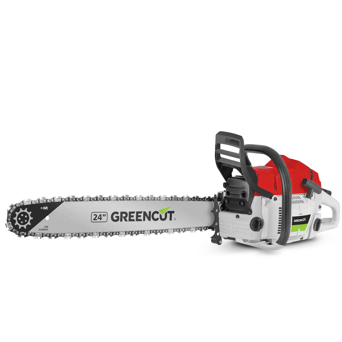Greencut gs720x - gasoline chainsaw, 2-stroke 72cc thermal engine, 24 toothed bar, for felling and pruning, ergonomic handlebar