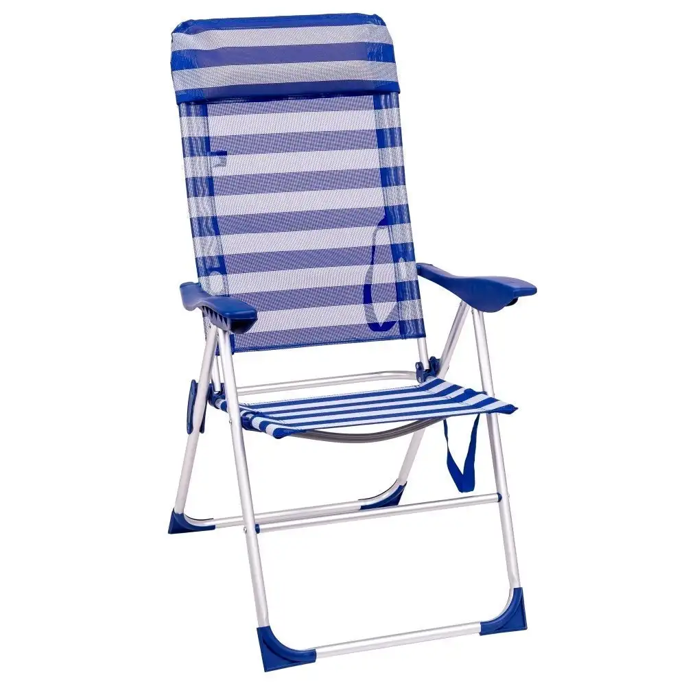 Sillón de playa plegable y reclinable de 5 posiciones de aluminio y textileno Lola Home
