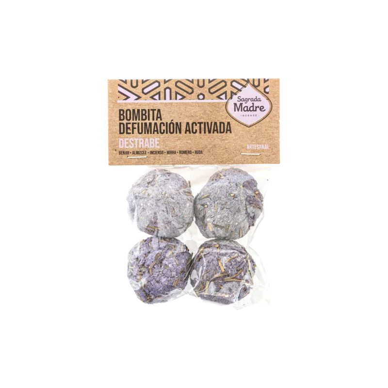 Bag of destrabe holy mother - activated dehumation benzoin, musk, incense, myrrh, rosemary and ruda - 4 units