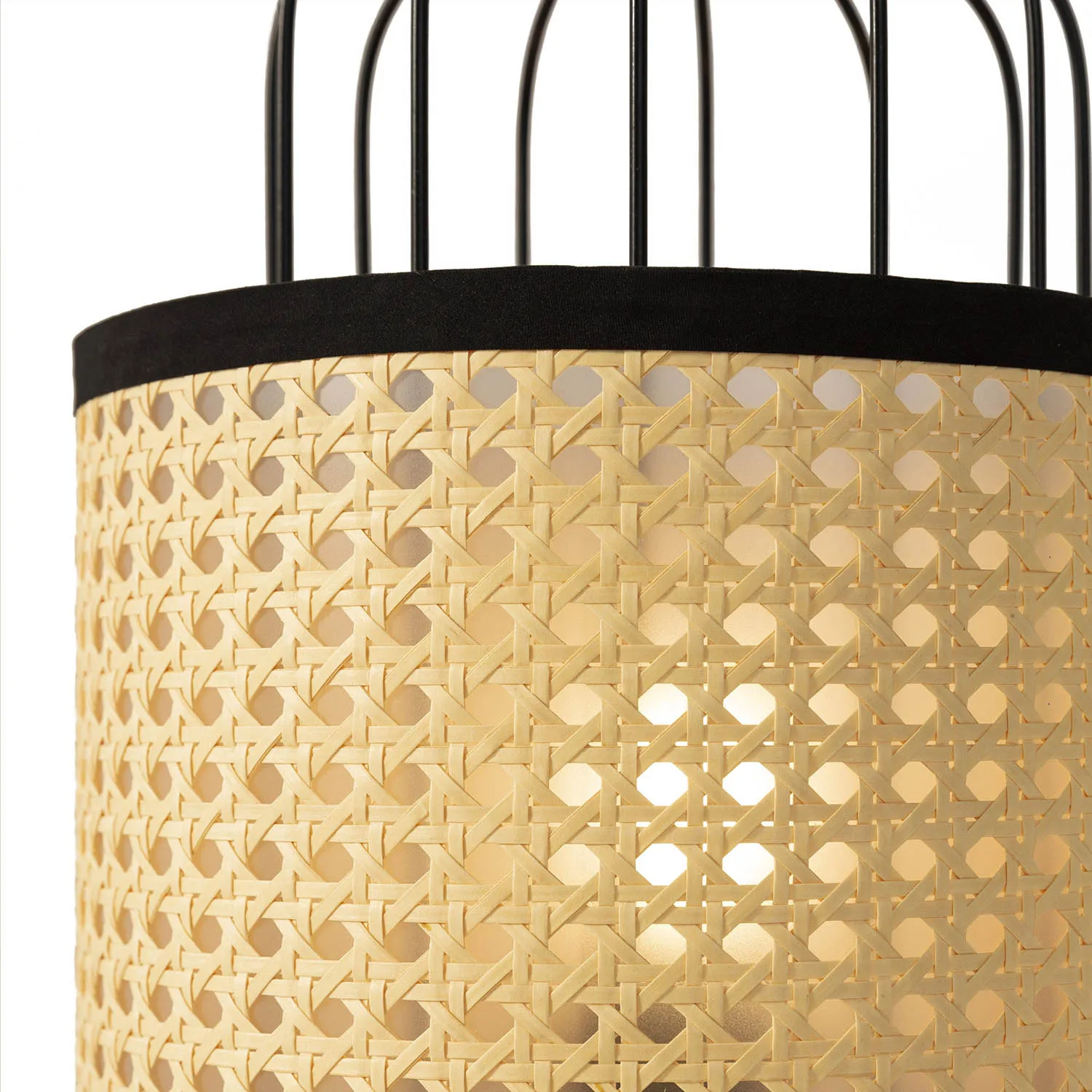 VS Sale-Stock-Nozomi 23x23x38cm rattan and metal table lamp