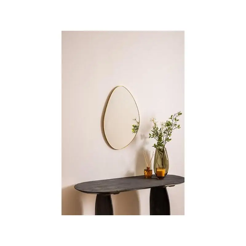 Espejo Orgánico Roman Doré 60x40 cm con Marco Dorado – Espejo Decorativo Asimétrico Moderno
