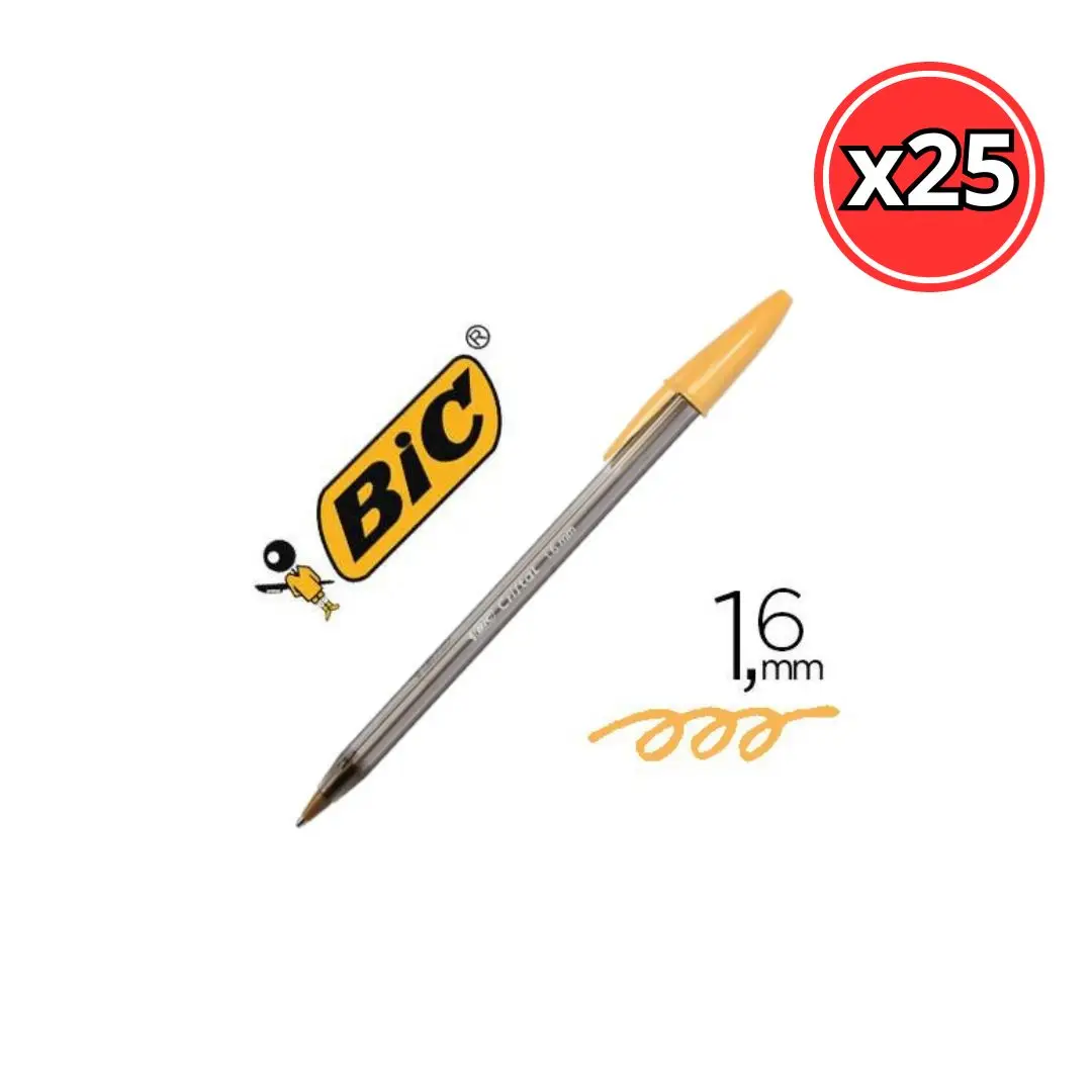 Bic crystal large pen 1.6mm pack 25 units