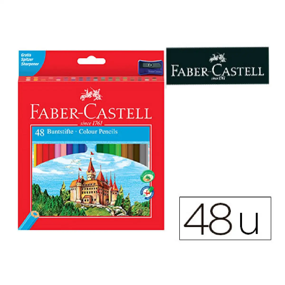 FABER CASTELL colored pencils C/48 colors Hexagonal reforested Wood