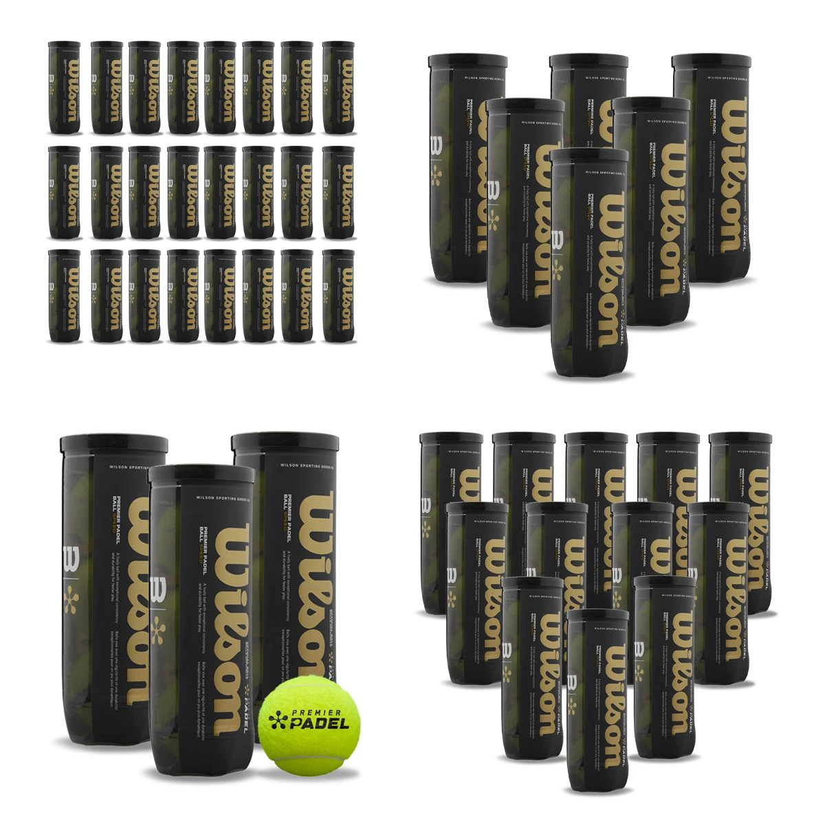 Imagen 3: WILSON Pelotas Premier Speed - Formatos AHORRO: 3 Botes, 6 Botes, 12 Botes, Cajón de 24 Botes de 3 Pelotas de Pádel Presurizadas - Pelota OFICIAL Premier Padel - Máxima Durabilidad - Pelota de Padel - Premier Pádel Oficial