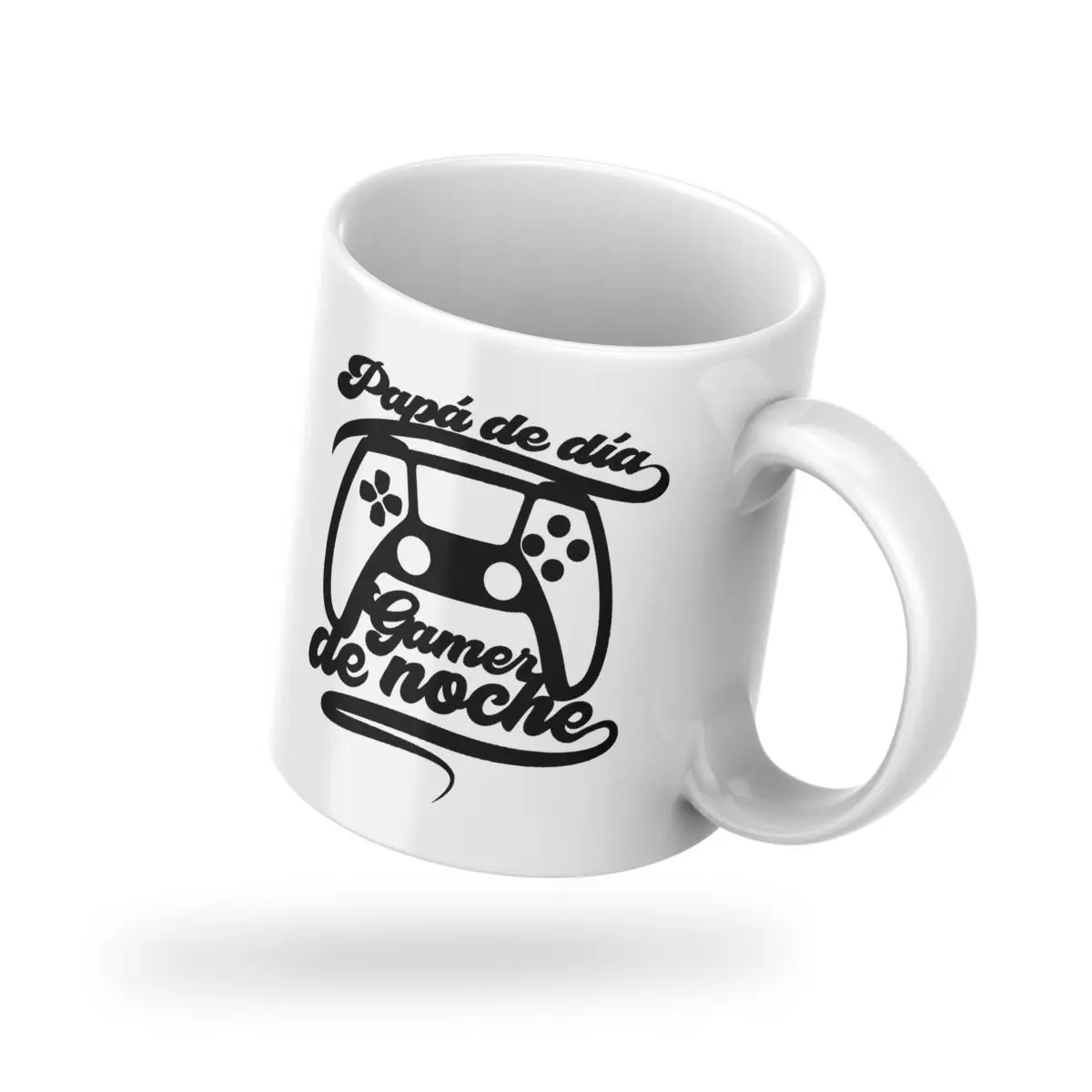 Taza Deregaloos Día del Padre - Frase Divertida - Papá de Día Gamer de Noche - 330ml