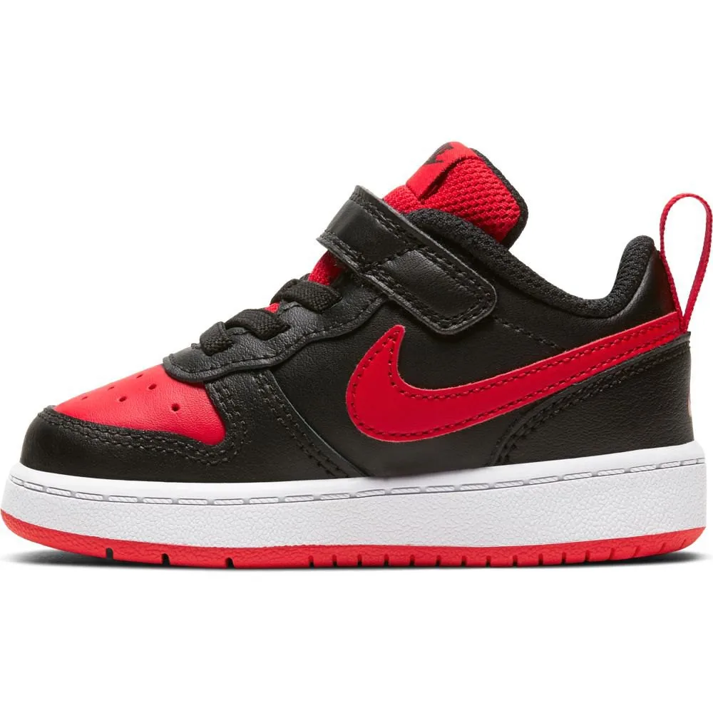 NIKE COURT BOROUGH LOW 2 black red TDV shoes BQ5453-007