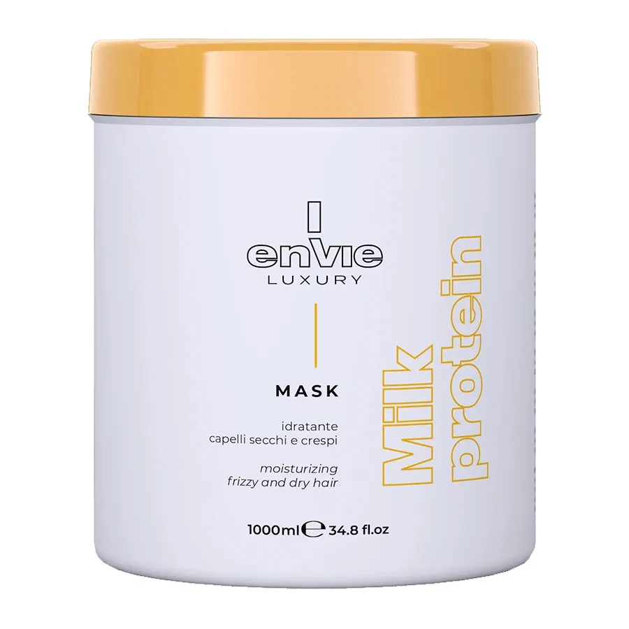 Envie Mascarilla Hidratante de Proteína de Leche 1000 ml - Cuidado del Cabello Seco y Crespo - Suavidad y Brillo para el Pelo