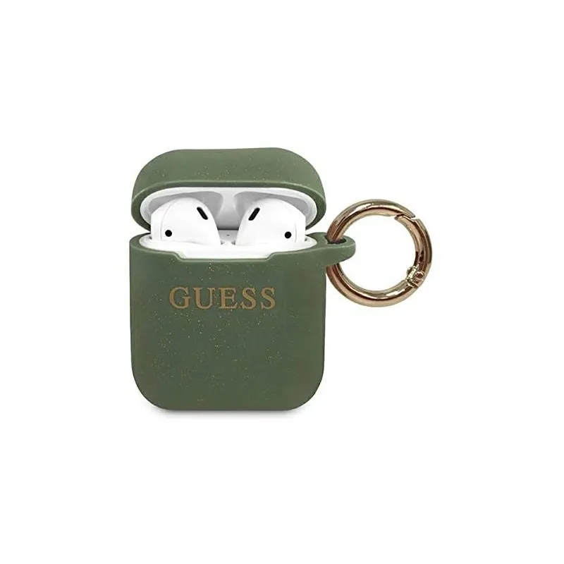 Guess silicone case for apple airpods 1 airpods 2 color khaki - Product Main Image