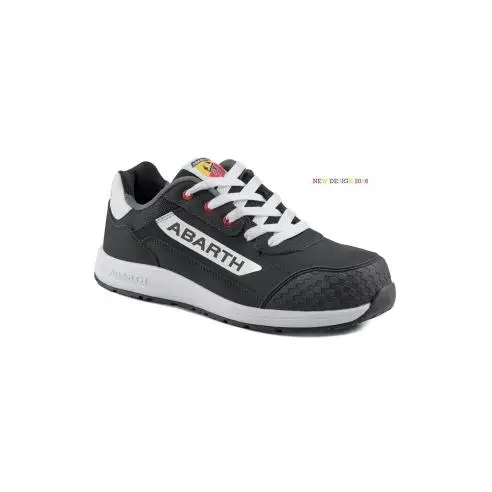 ABARTH 595 Zapato de Seguridad S3 NEGRO en Piel ACTION, Hidrorepelente, Puntera en Fibra de Vidrio, Libre de Metal ABARTH AB0001BK