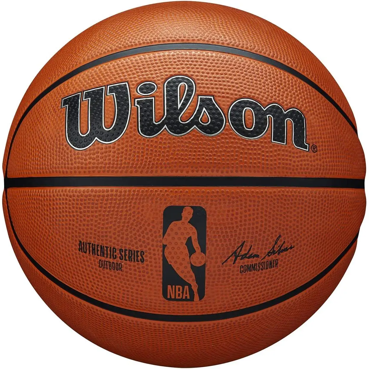 Wilson NBA Balón de Baloncesto, Serie Authentic, Diseño Oficial NBA, Tamaño 5 a 7