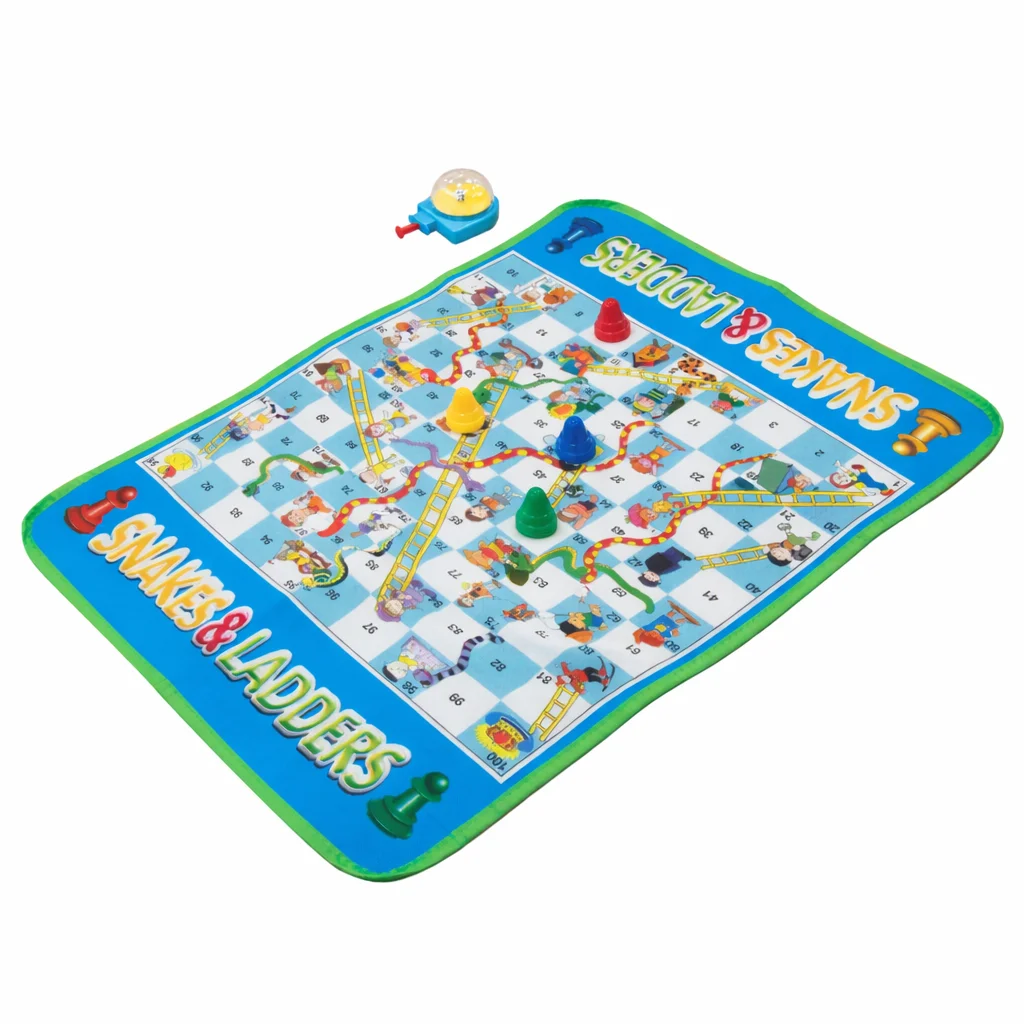 Jocca Juego de Mesa Gigante Multijuego para Exterior con Parchís, Oca y Twister, Ideal para Aprendizaje y Socialización