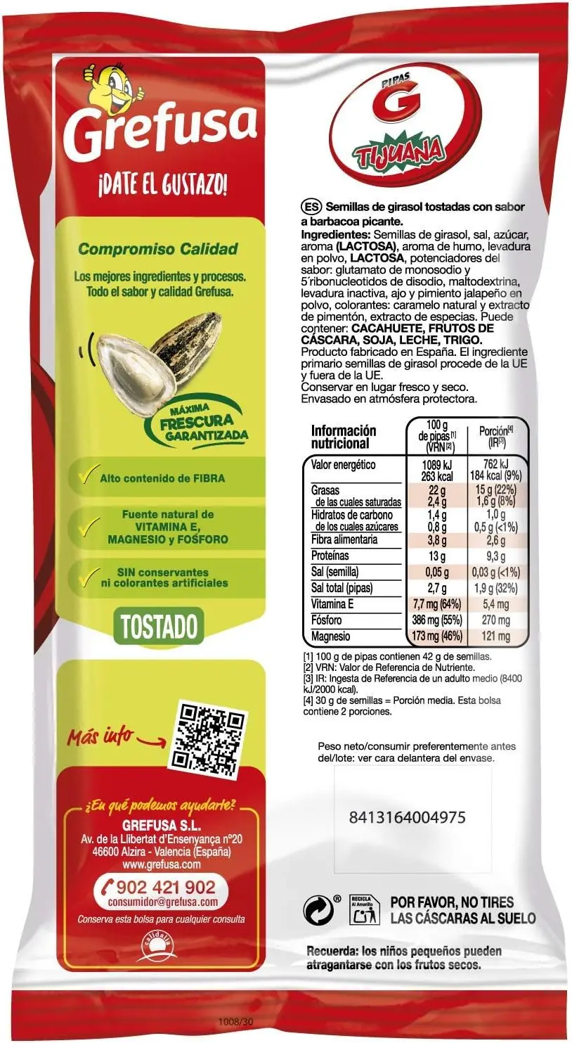 Grefusa g tijuana pipes 14 x 100 grams. - 14 bags of g tijuana pipes - tijuana pipes savings pack