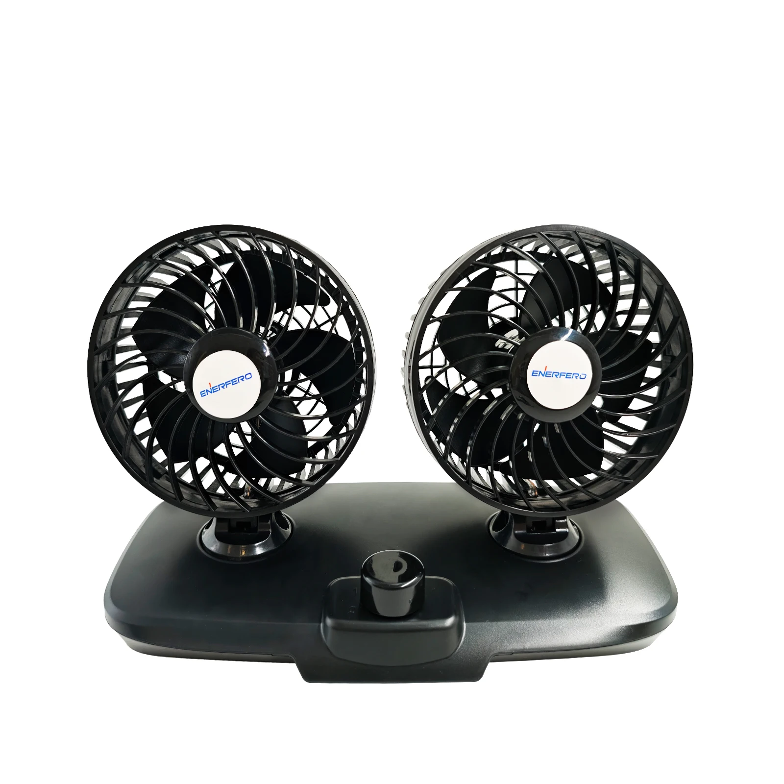 Enerfero 8 pulgadas ventilador auto 12V-24V, mini ventilador silencioso,vendilador para coches,camiones y furgonetas (2Negro, 12V)202406