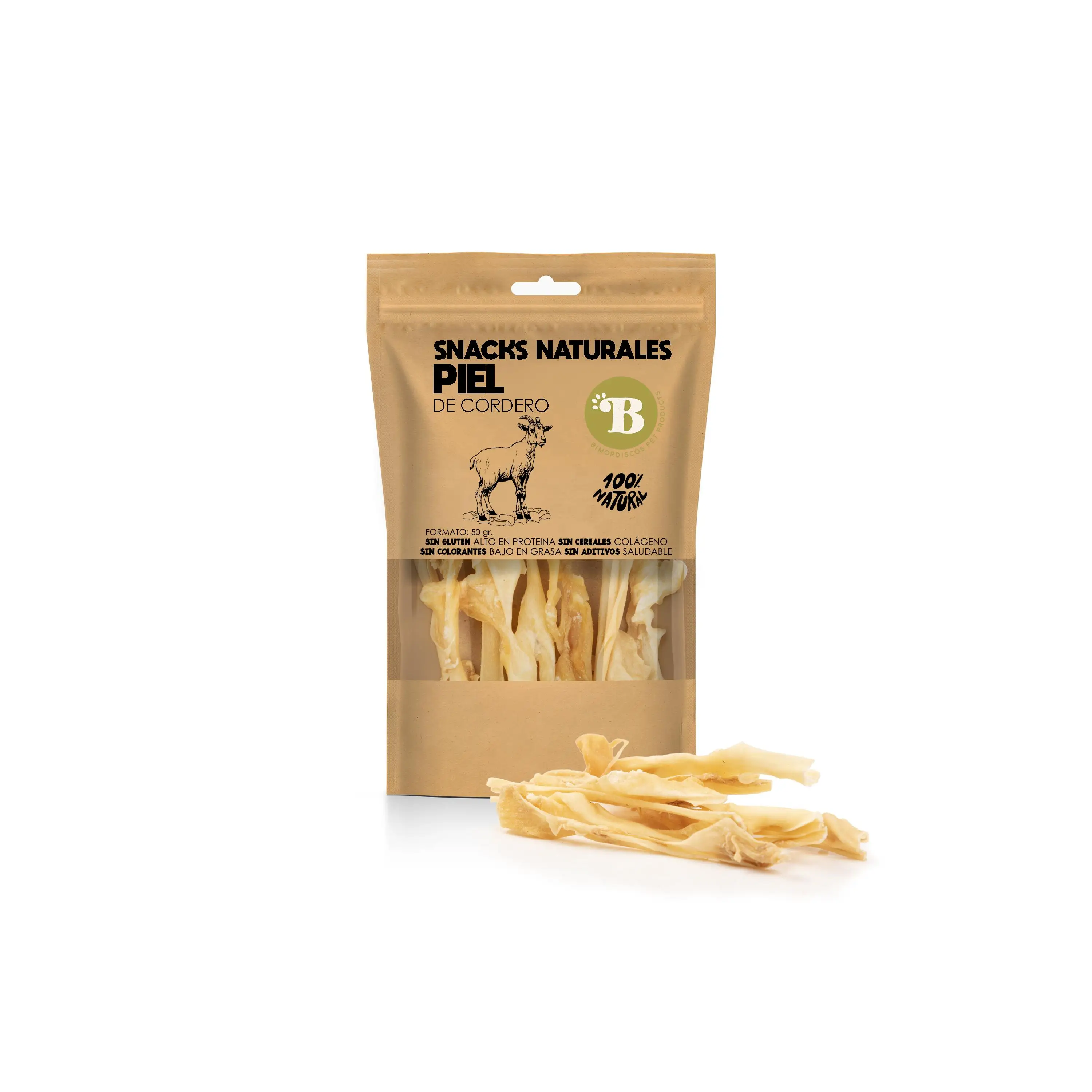 BIMORDISCOS Pet Products - Cara de Cordero para Perros - Snacks para Perros