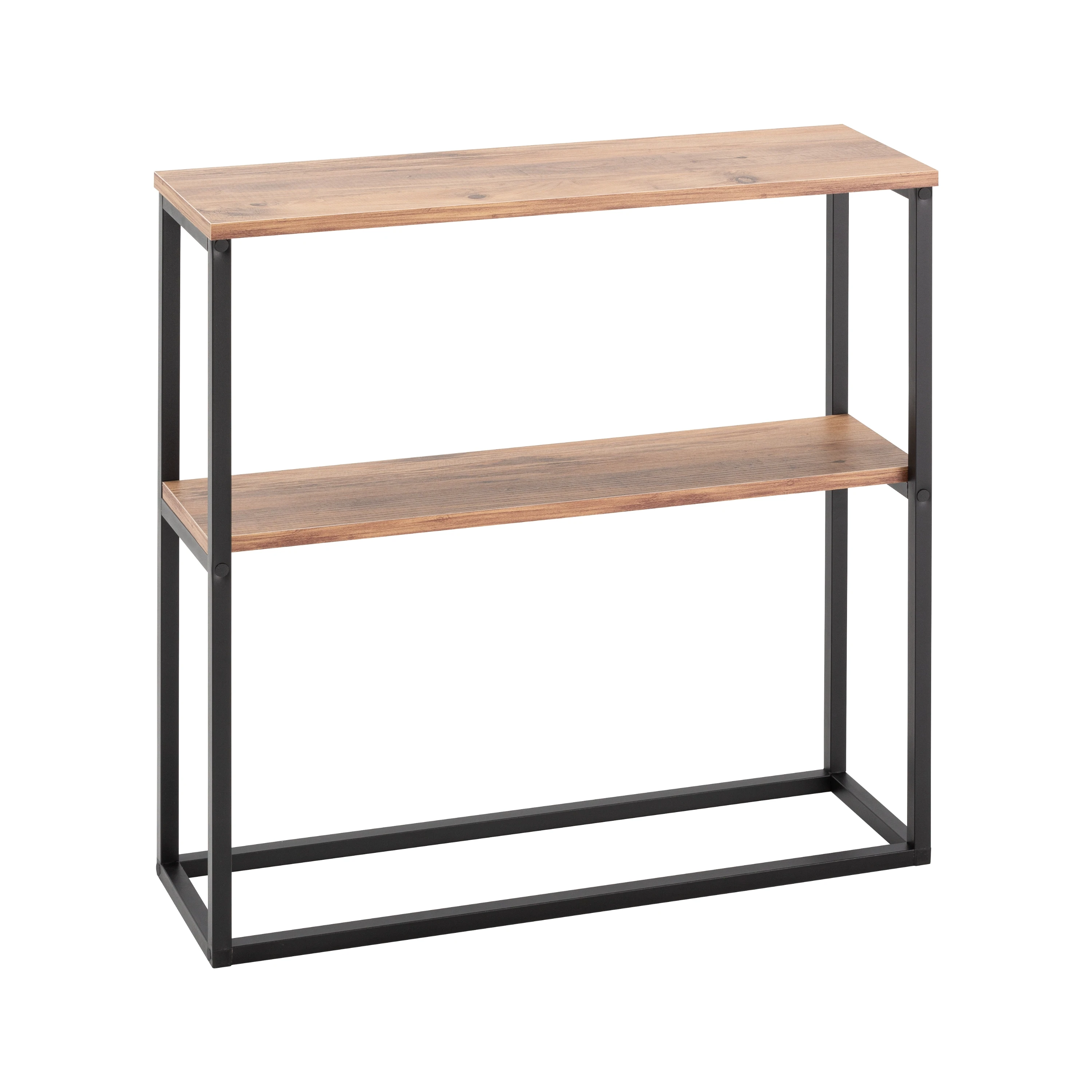 MyosHome - Mueble Entrada Recibidor Industrial, Ideal para Recibidores de Entrada con Estilo Industrial, Mueble Recibidor Entrada en Color Atlantic Pine, 80 x 25 x 80 cm. Deo