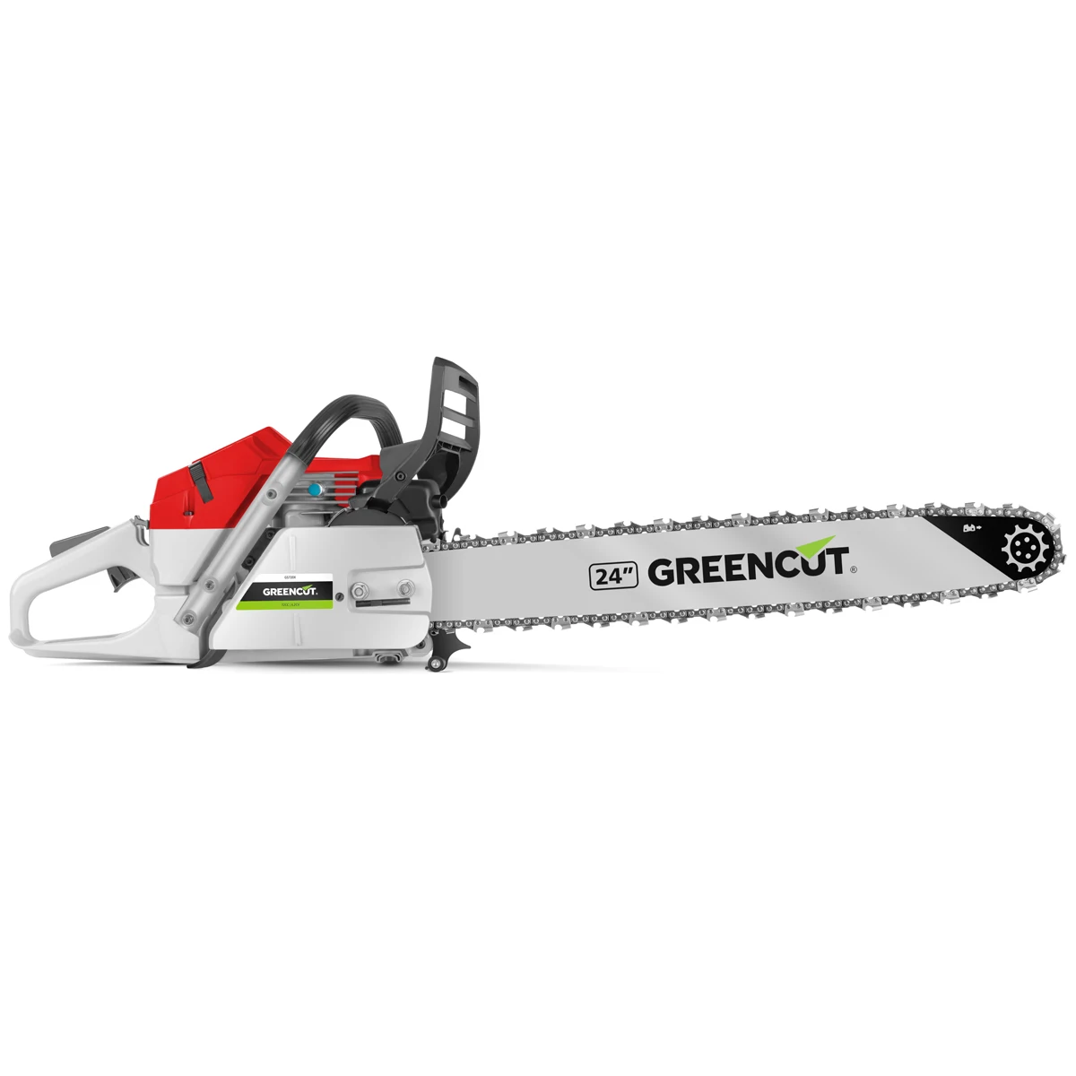 Greencut gs720x - gasoline chainsaw, 2-stroke 72cc thermal engine, 24 toothed bar, for felling and pruning, ergonomic handlebar