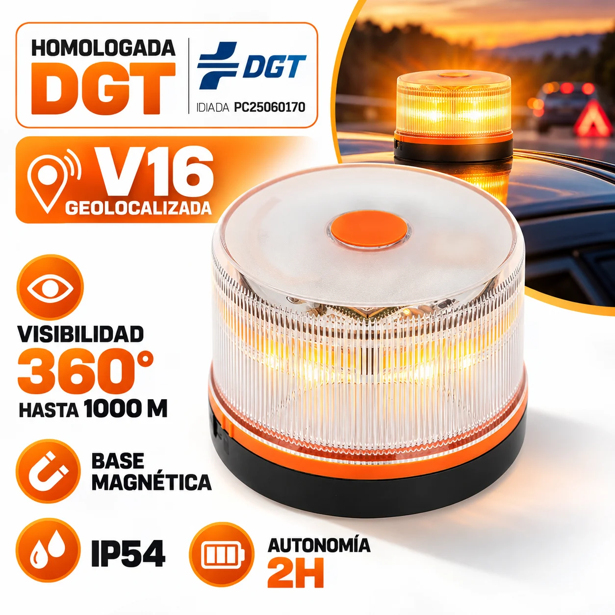 Baliza V16 Extrastar | Homologada DGT, geolocalización 3.0 🚨