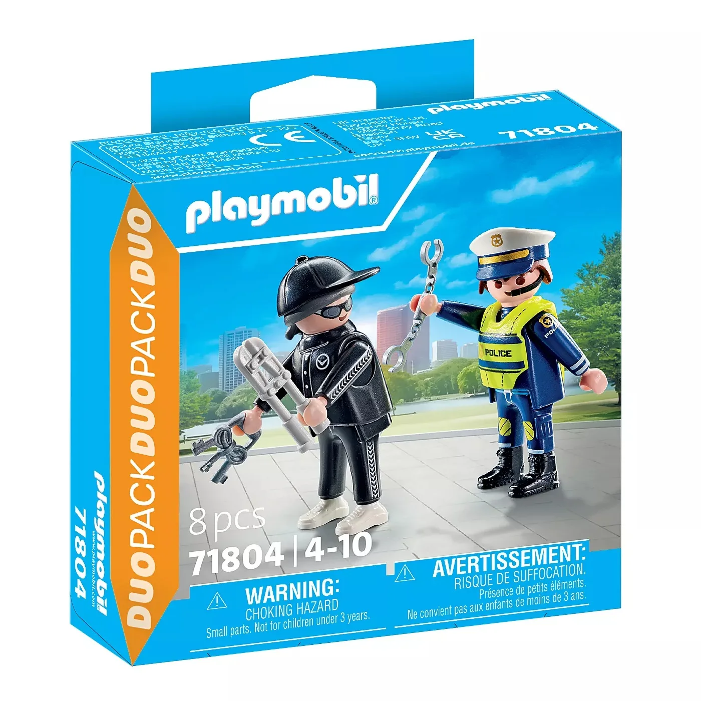 PLAYMOBIL DUO PACK - POLICÍA Y LADRÓN, 71804, TIENDA CON LICENCIA OFICIAL, PRODUCTO CON LICENCIA OFICIAL, ENVIO 24-48 HORAS PENÍNSULA, PIEZAS, CLICKS, COLECCIONABLES,  JUGUETES, FIGURA, MUÑECO,