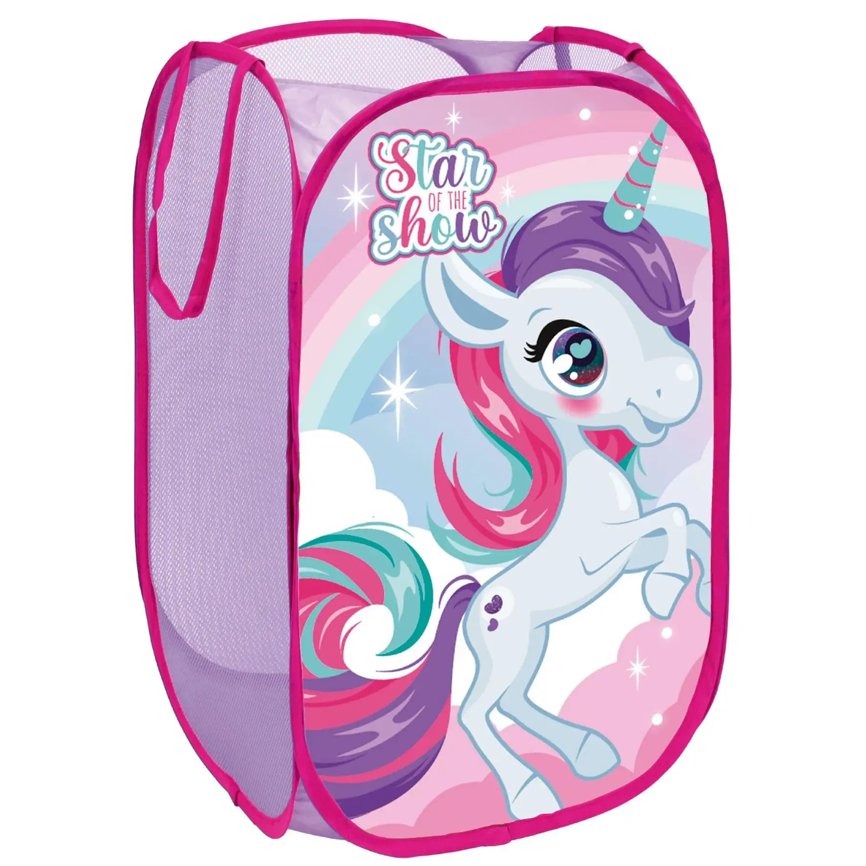 Arditex Contenedor rectangular 36 x 36 x 58 cm Unicornio