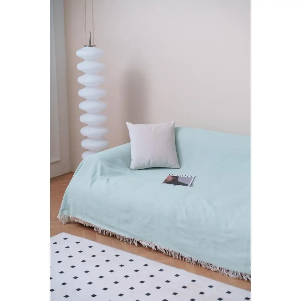 NEW & Almeritex 2000 Colcha Multiusos Sofa, Manta Foulard, Plaid para Cama, Cubresofa Cubrecama Mix Verde