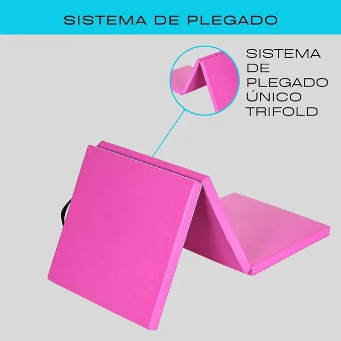 Foldable Yoga Mat MOZURU 180x60x5 cm - Ideal for Gymnastics and Fitness, made of Non-Slip PVC for Easy Cleaning and Impact Absorption, Perfect for Pilates and Exercise in Compact Spaces. #3