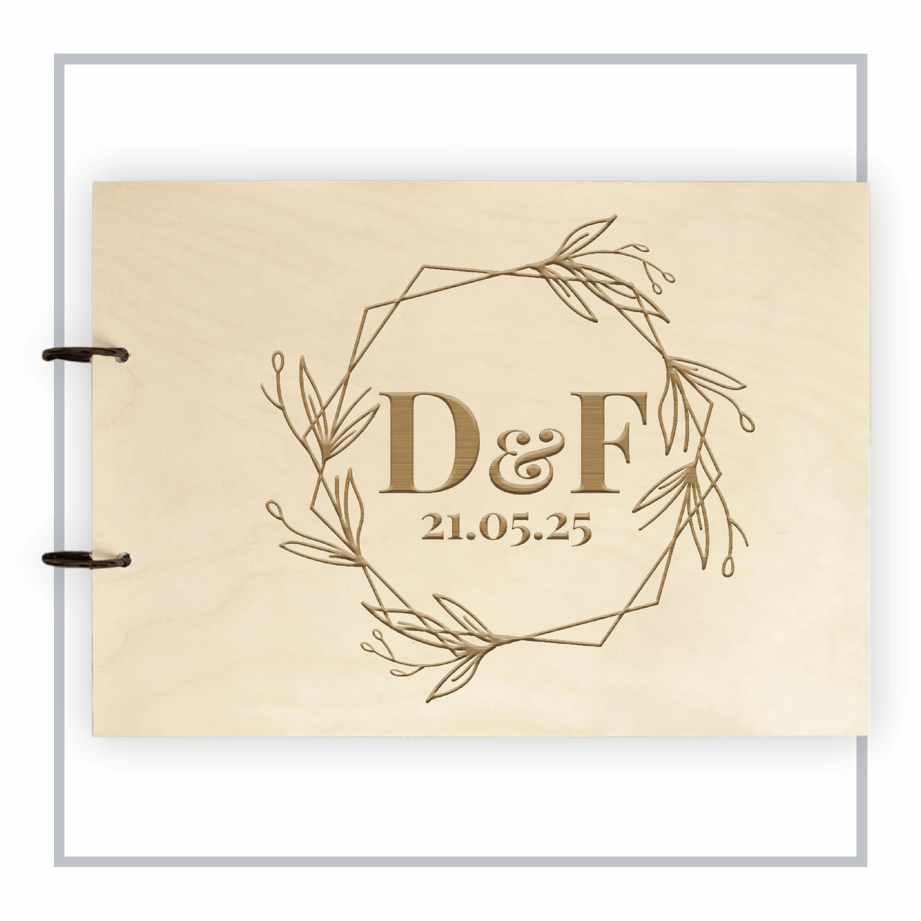 RegaloVip.es - Libro de firmas personalizado, Libro de firmas con tapas de madera, Libro de firmas comunión, Libro de firmas boda, Libro de firmas eventos, Libro de firmas aniversario, Libro de firmas