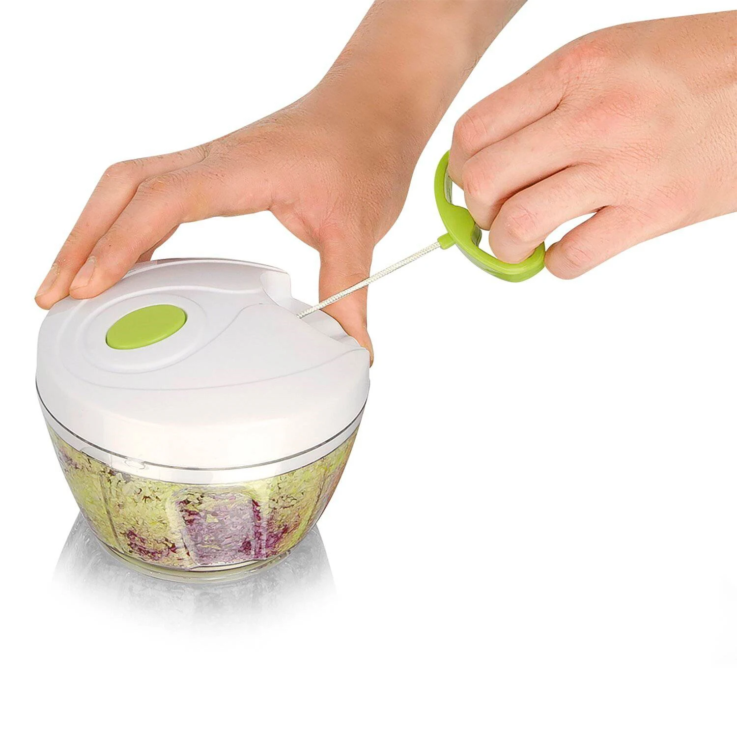 Manual food chopper, vegetable shredder, mini fruit chopping machine | Meat and vegetable cutter | Manual 3-blade chopper with rope | Capacity: 400ml | Revolutionline #2