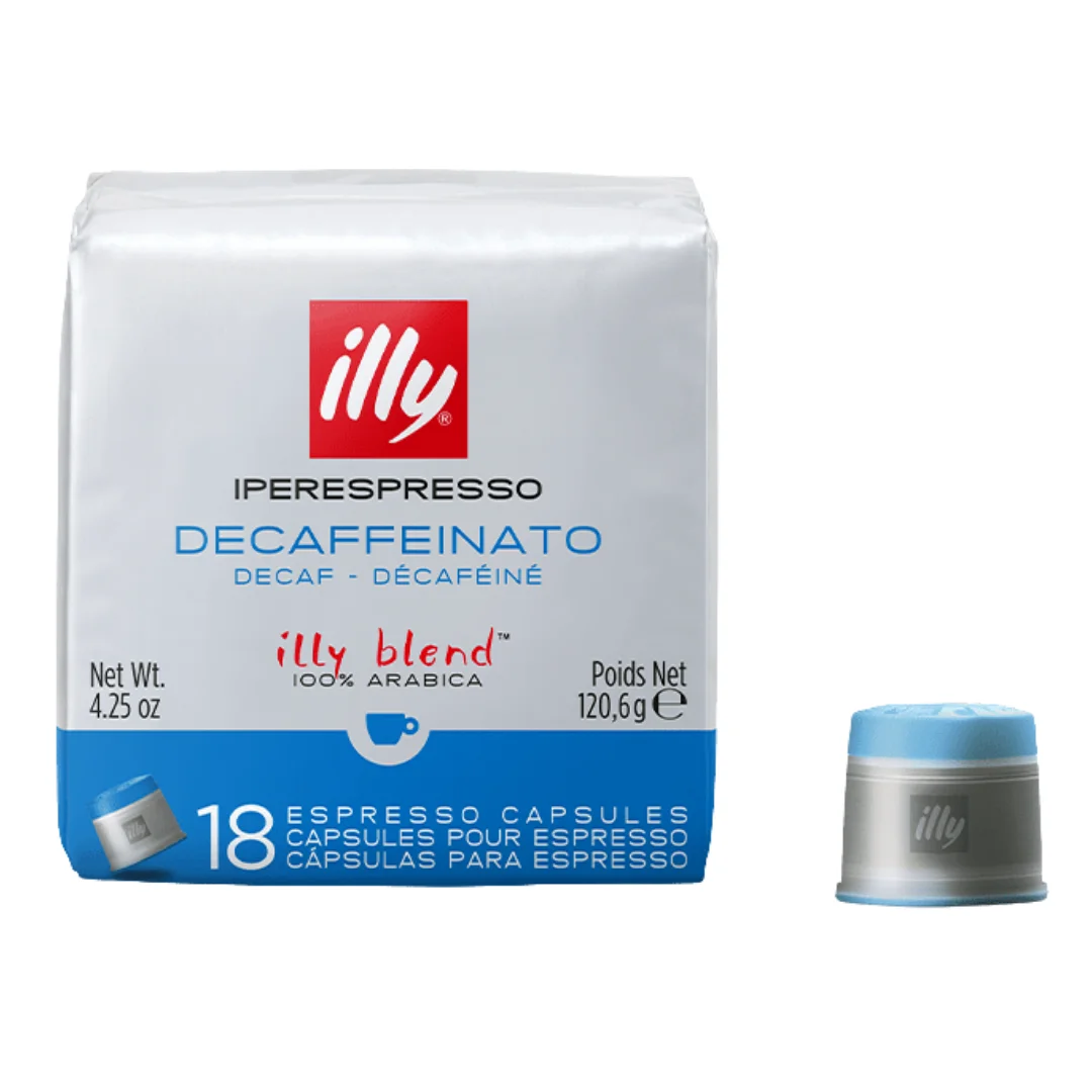 Illy iperespresso roasted decaffeinated coffee capsules, 6 pack of 18 capsules, total 108 capsules - qumir