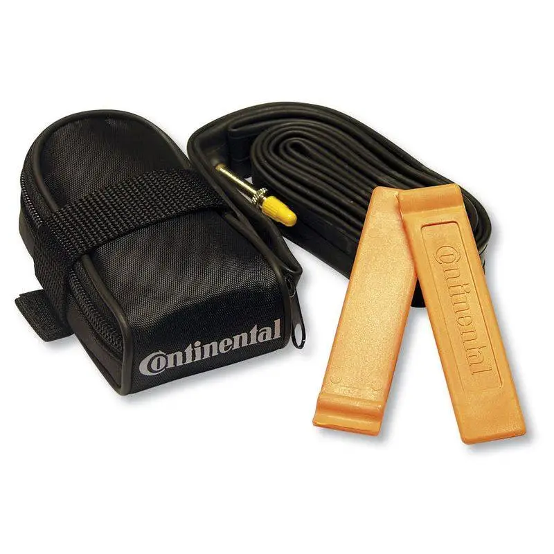 CONTINENTAL | Bolsa De Herramientas Y Cámara Carretera - Bolsa Herramientas Carretera Continental. Incluye: Cámara Válvula 60 mm / 42 mm y desmontables.