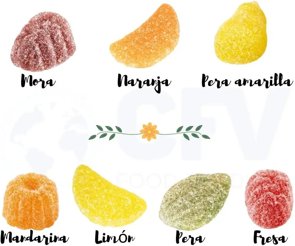 Authentic Italian Fruit-Assorted Flavors, Box of 3 Kilos and 15 plastic bags for repackaging N/