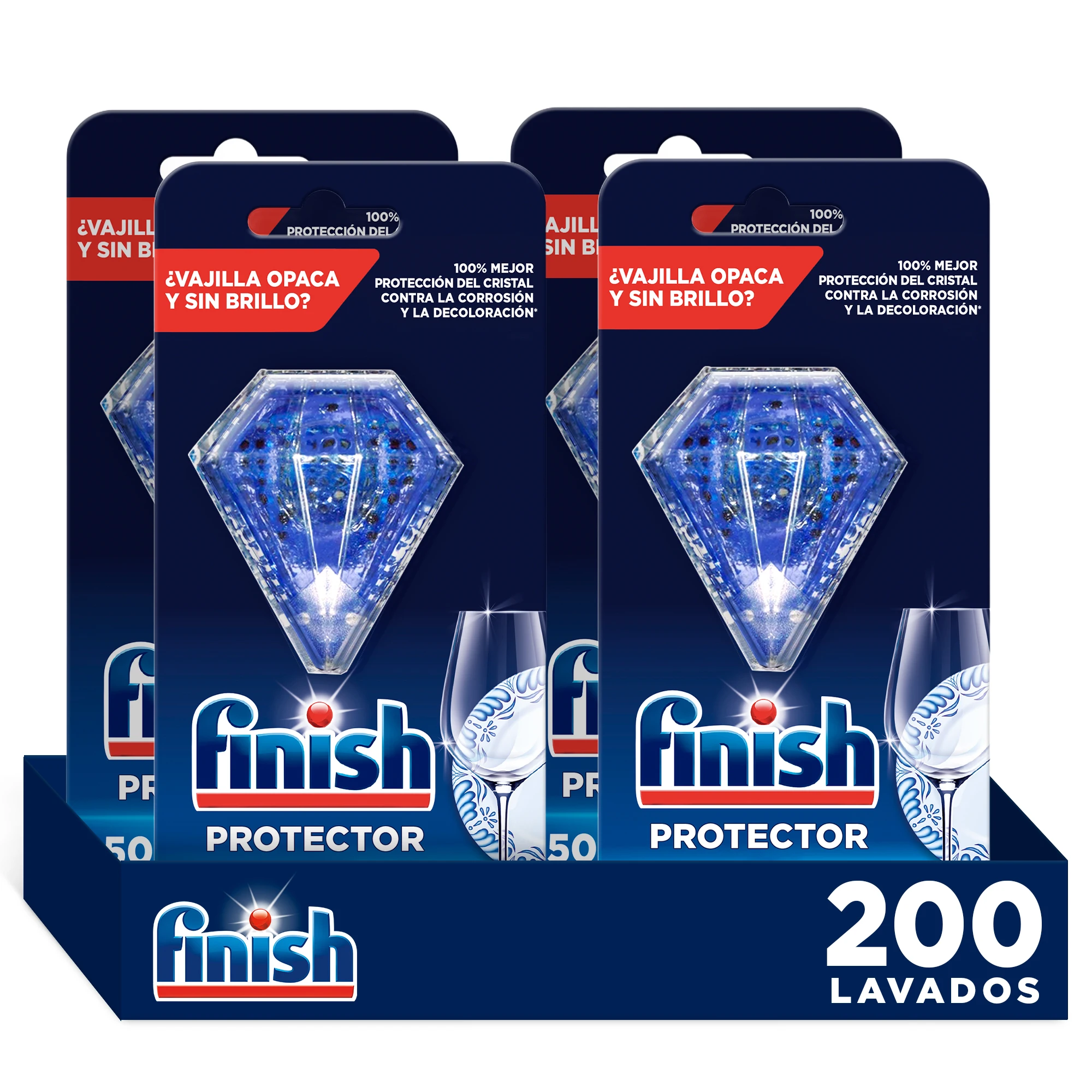 Finish Protector Lavavajillas Pack 4 Unidades – Protección Cristal y Colores