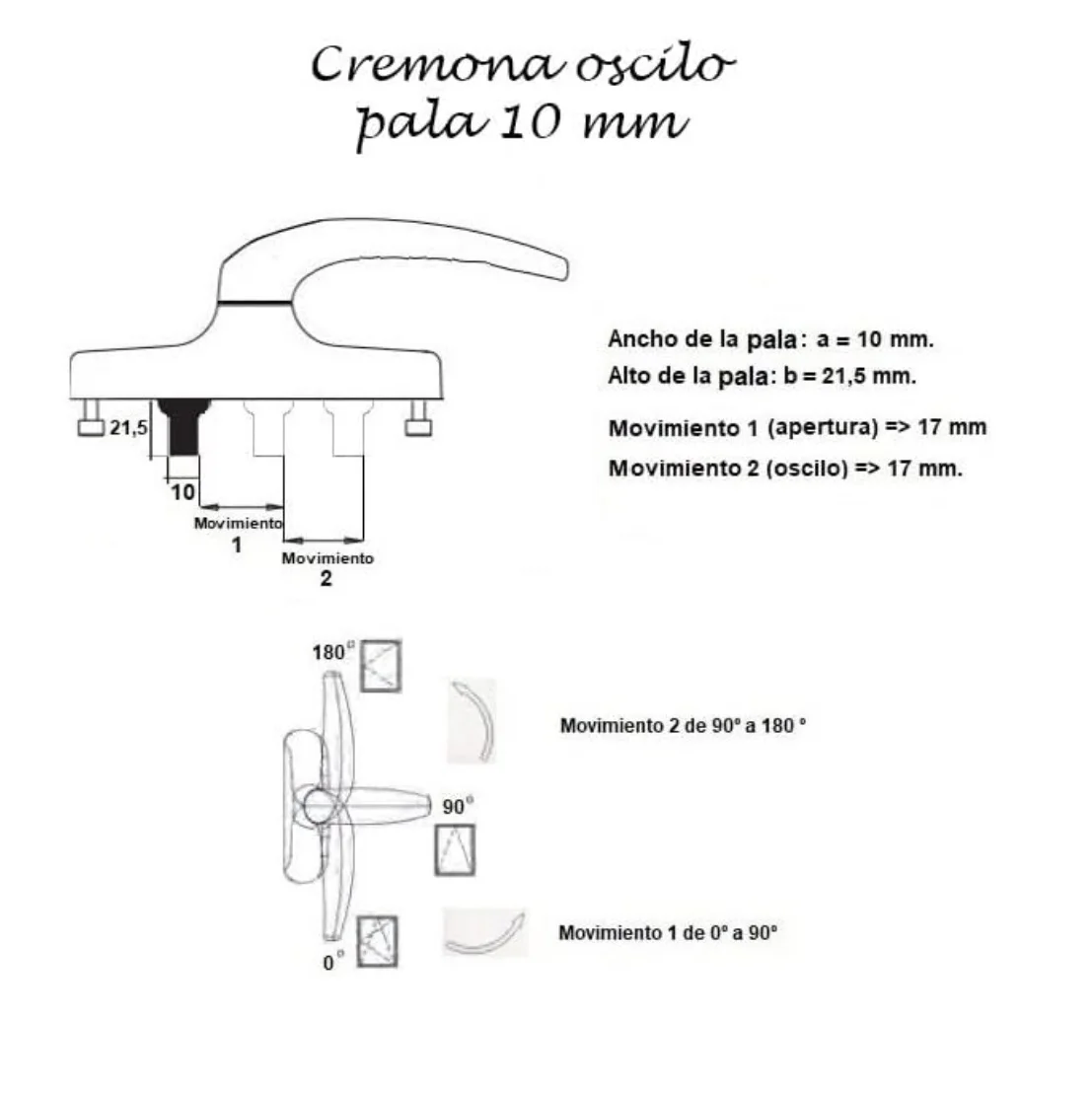 Cremona oscile handle fhz shoe of 10 white
