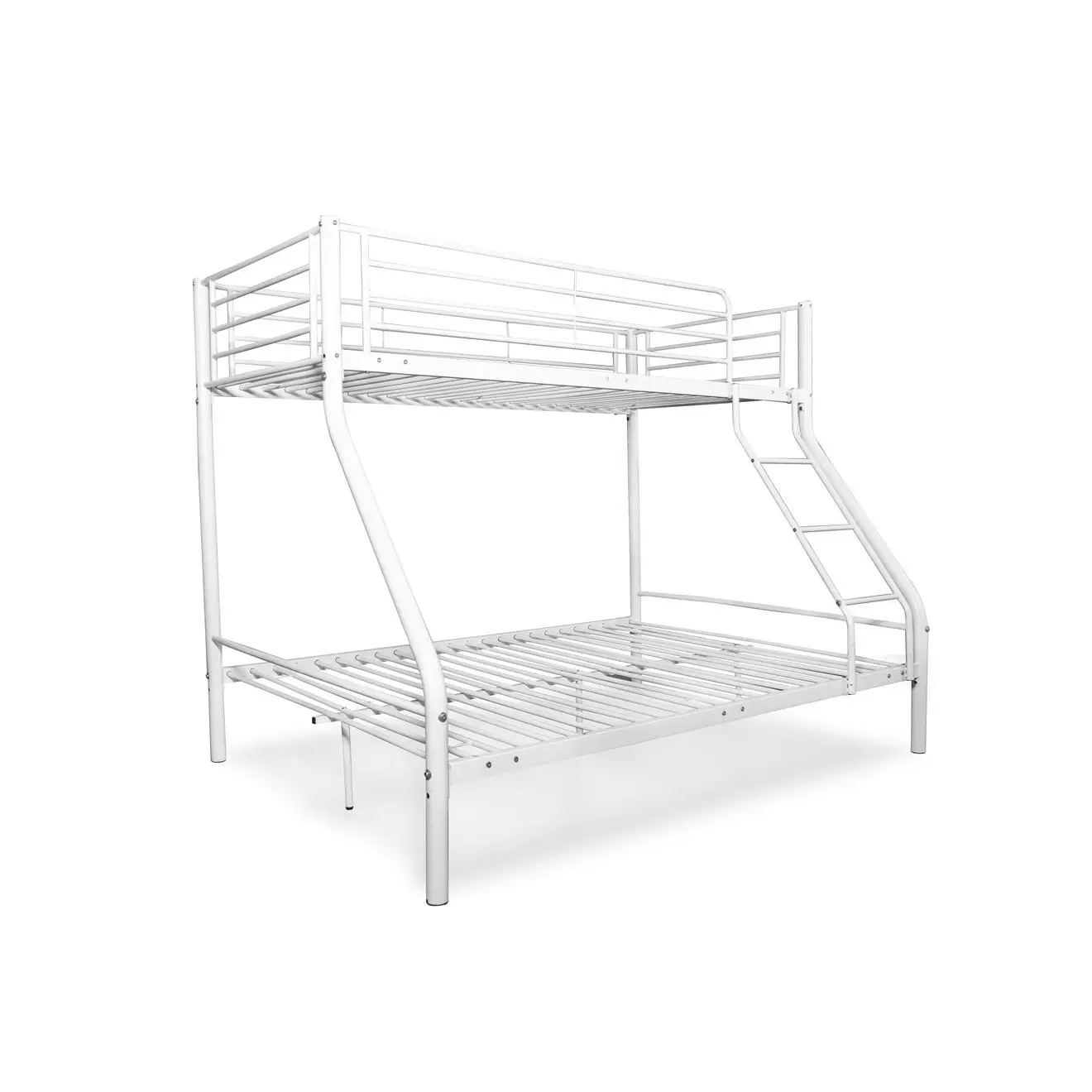 Litera matrimonial e individual metálica para 3 personas color blanco