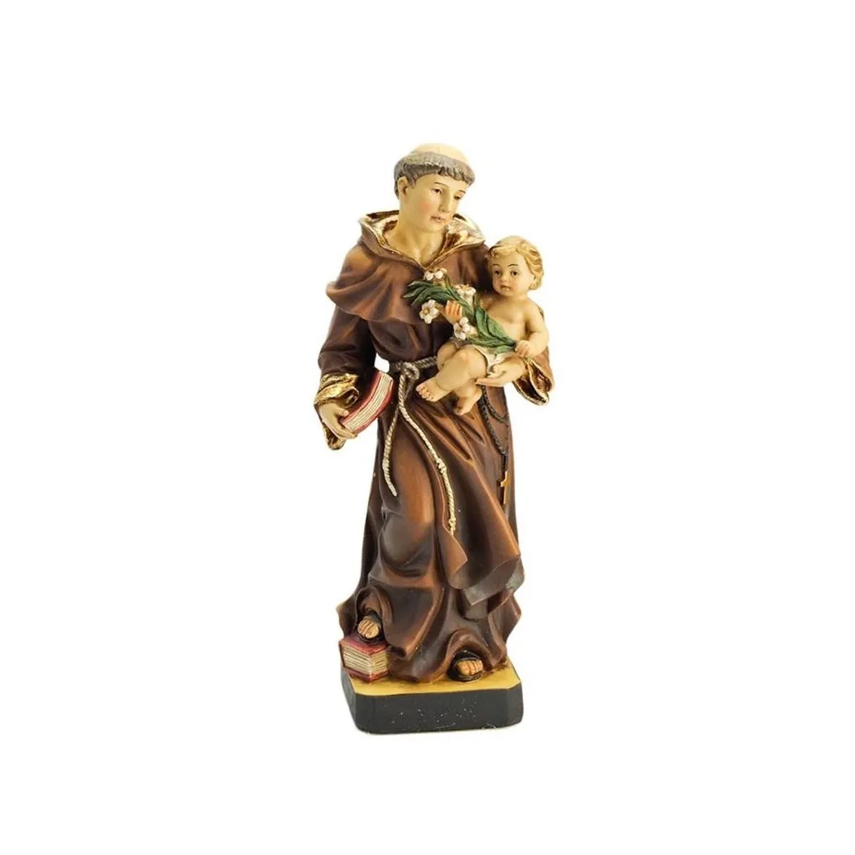 San Antonio de Padua Jesus boy figure 20cm. Lisbon pattern stray objects and resin celiacs