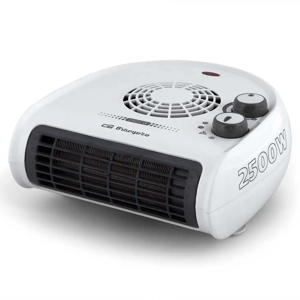 Orbegozo Fh 5030 Calefactor Eléctrico Horizontal 2500W – Rejilla Frontal Giratoria, Termostato Regulable, Apagado Automático Y Función Ventilador