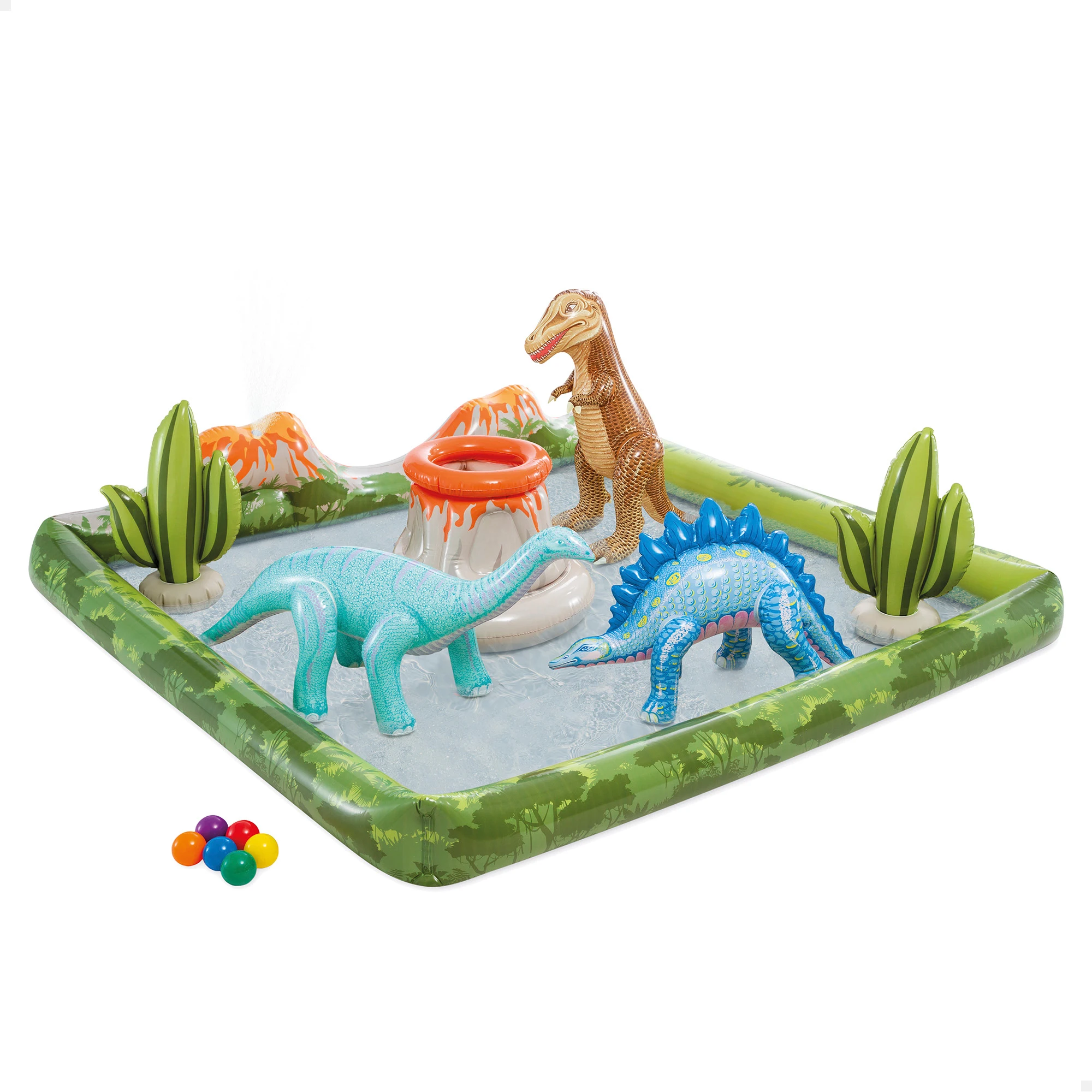 Centro de juegos hinchable agua dinosaurios c/difusor, bolas e hinchables INTEX