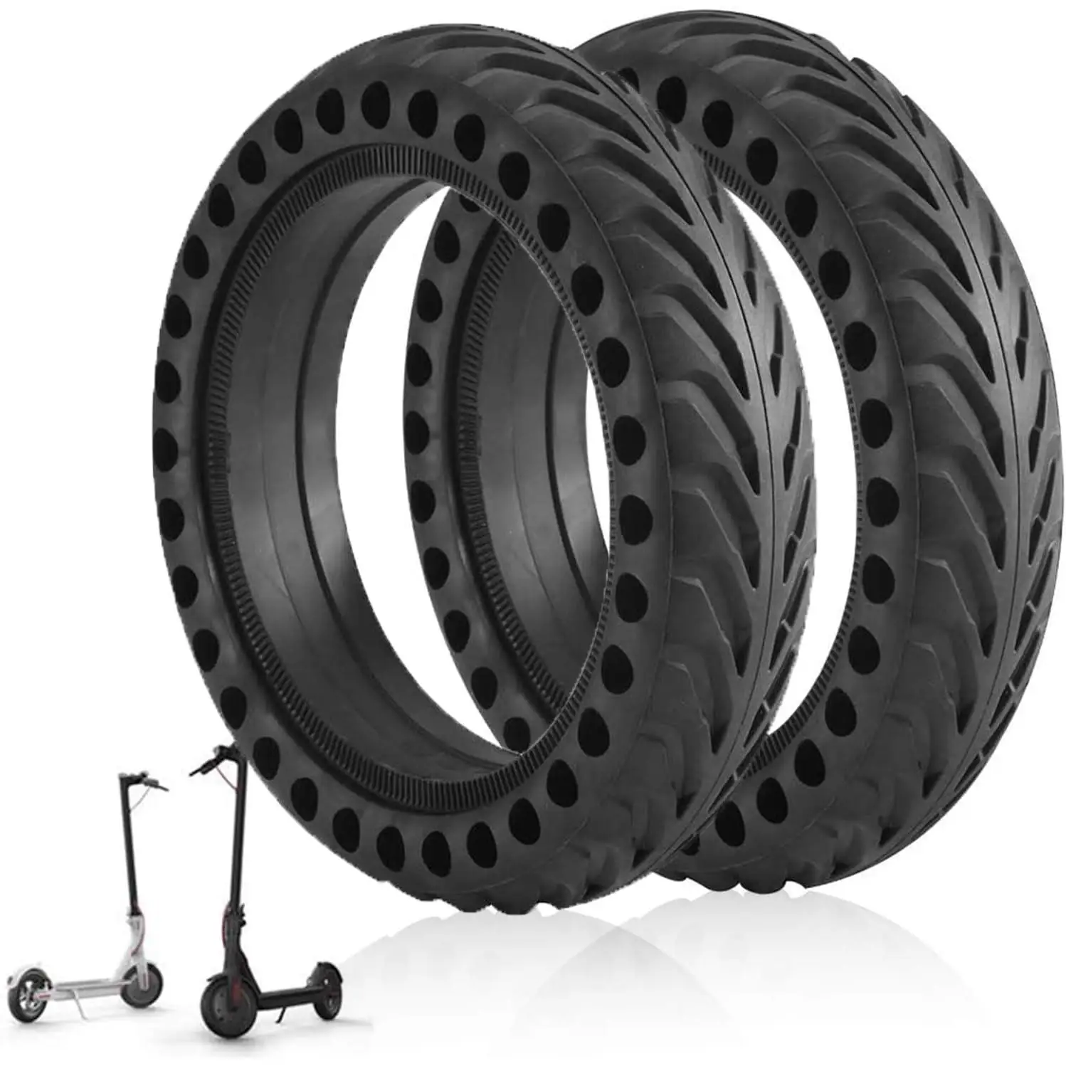 Anseni 8.5Inch Solid Wheels for Electric Scooter, Replacement Tires, Anti-Puncture Compatible with Xiaomi Scooter M365/M365 Pro, Xiaomi 1S, Cecotec