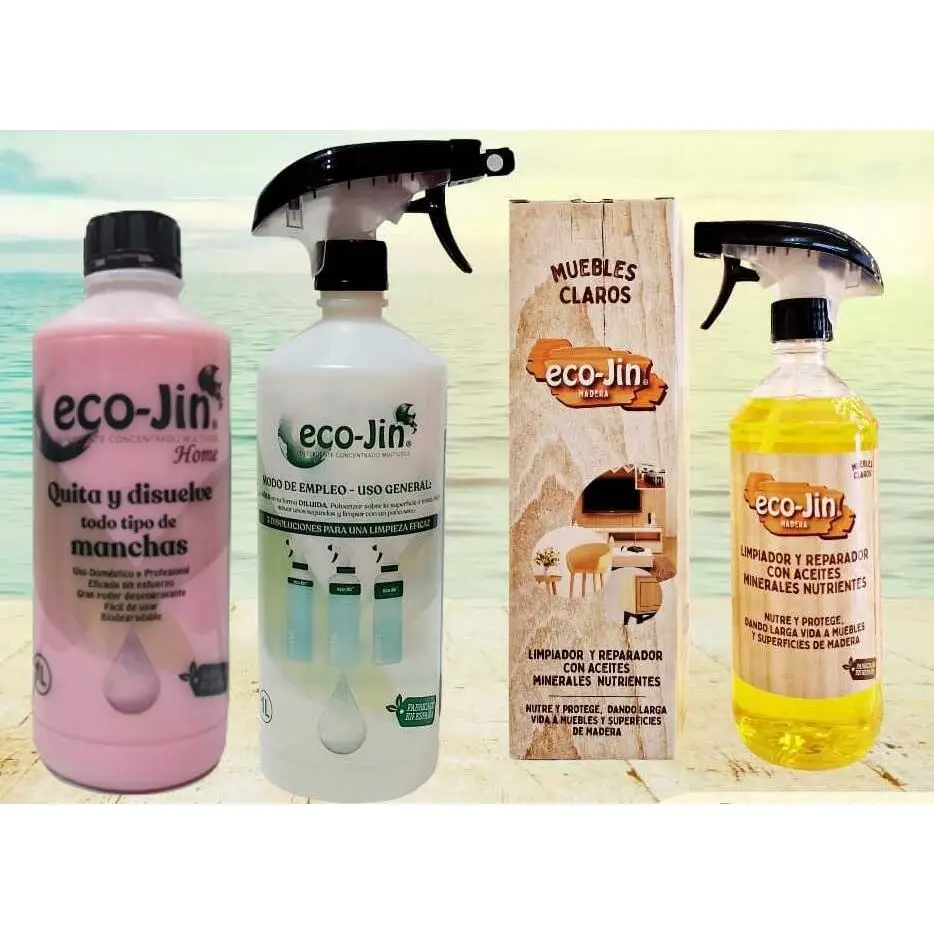 PACK LIMPIEZA ECO-JIN LIMPIADOR MULTIUSOS EXTRA CONCENTRADO + ECO-JIN OLEO LIMPIADOR RESTAURADOR ABRILLANTADOR MADERAS