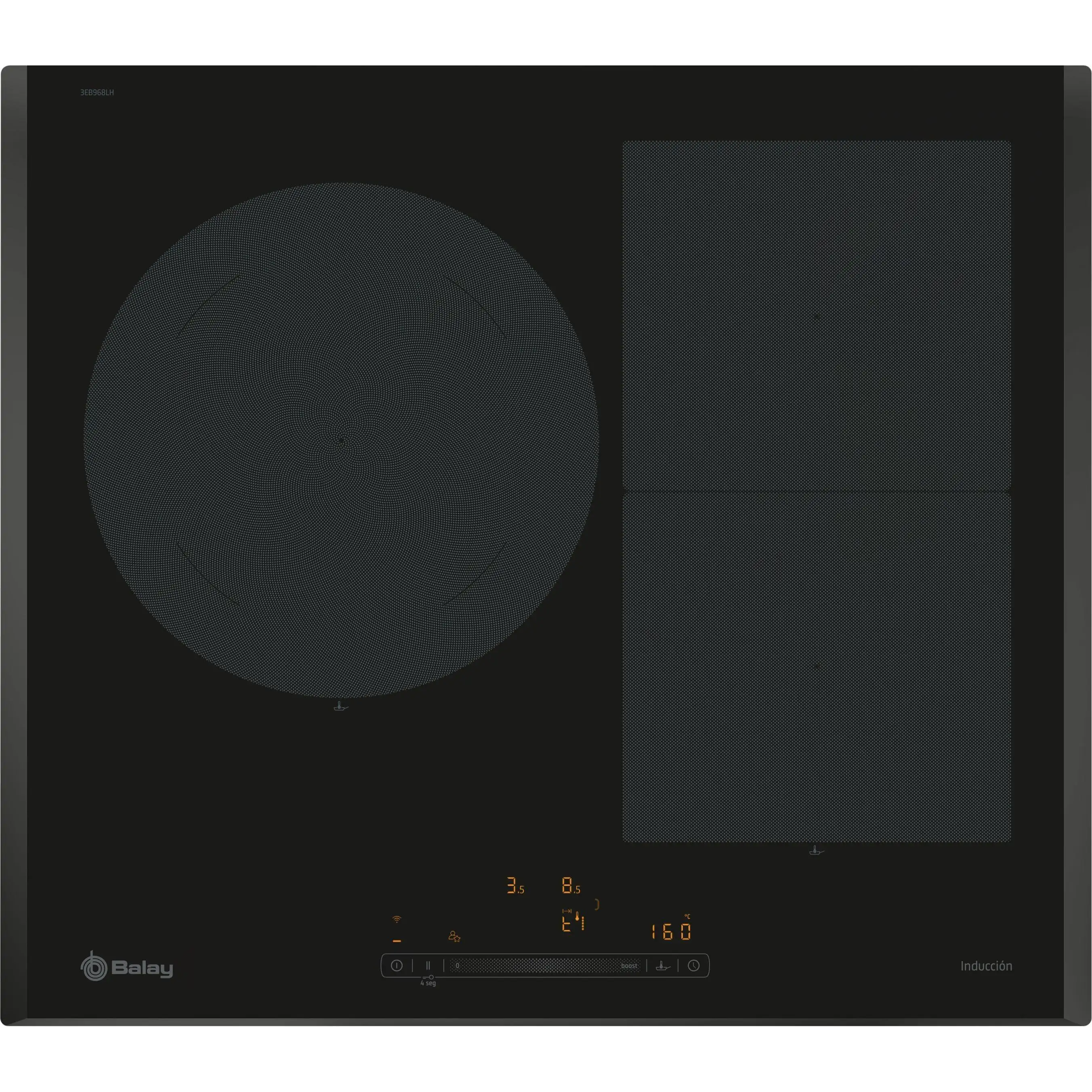 VITROCERAMICA INDUCCION BALAY 3EB968LH 2 ZONAS COCCION ANCHO 60 CM