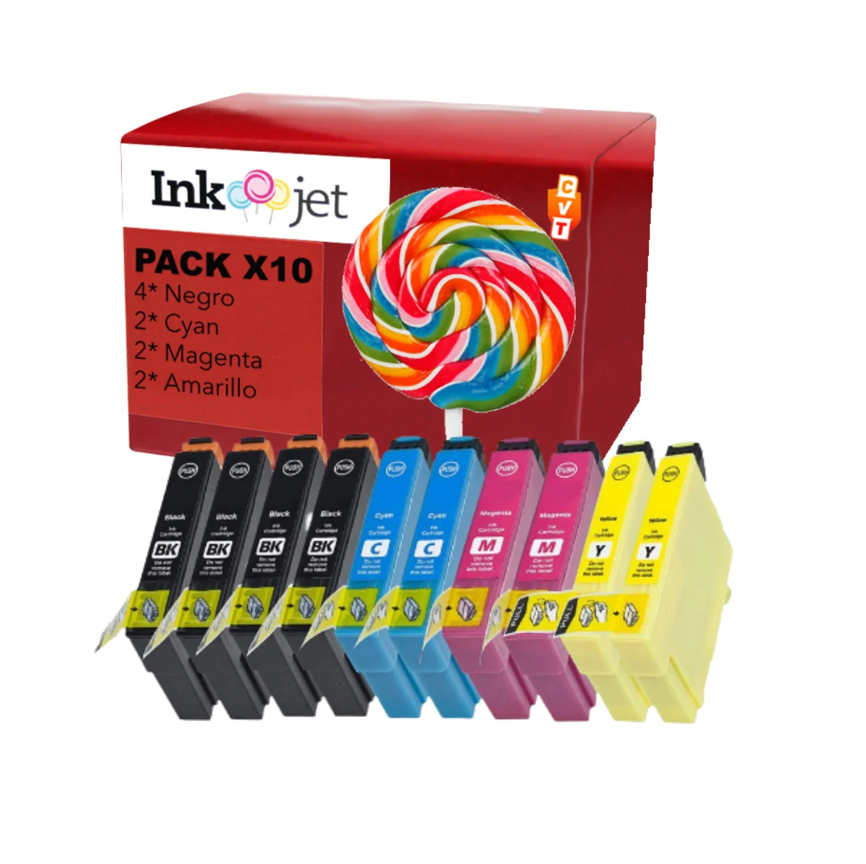 Compatible Pack 10 Epson T2991 / T2992 / T2993 / T2994 - 29XL ink cartridges